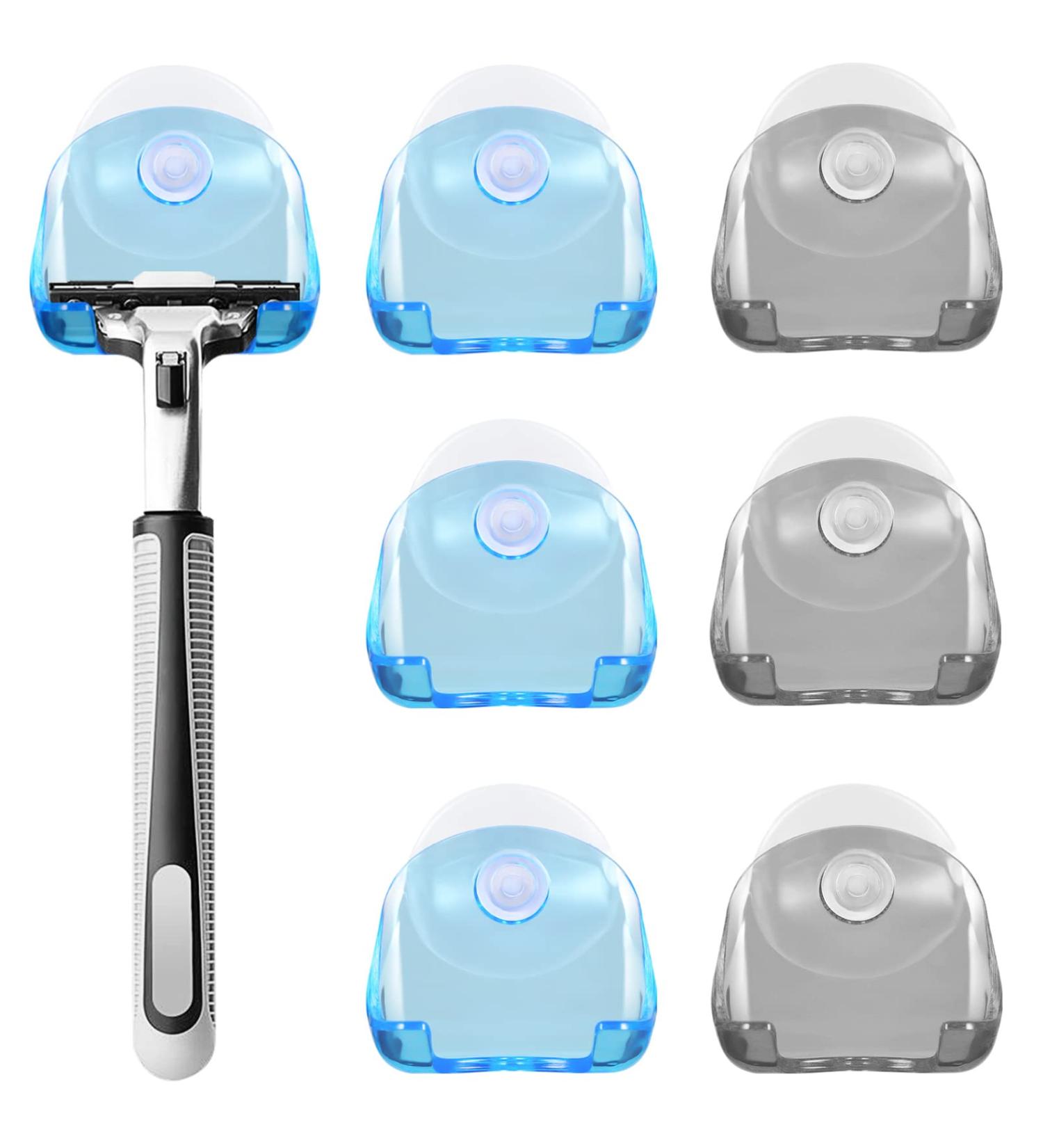 Buy Angoily 6-Set Razor Holder with Suction Cup - Wall-Mounted Plastic Organizer for Razors Toothbrushes & More - Perfect for Any Bathroom - Buy Online on GoSupps.com
