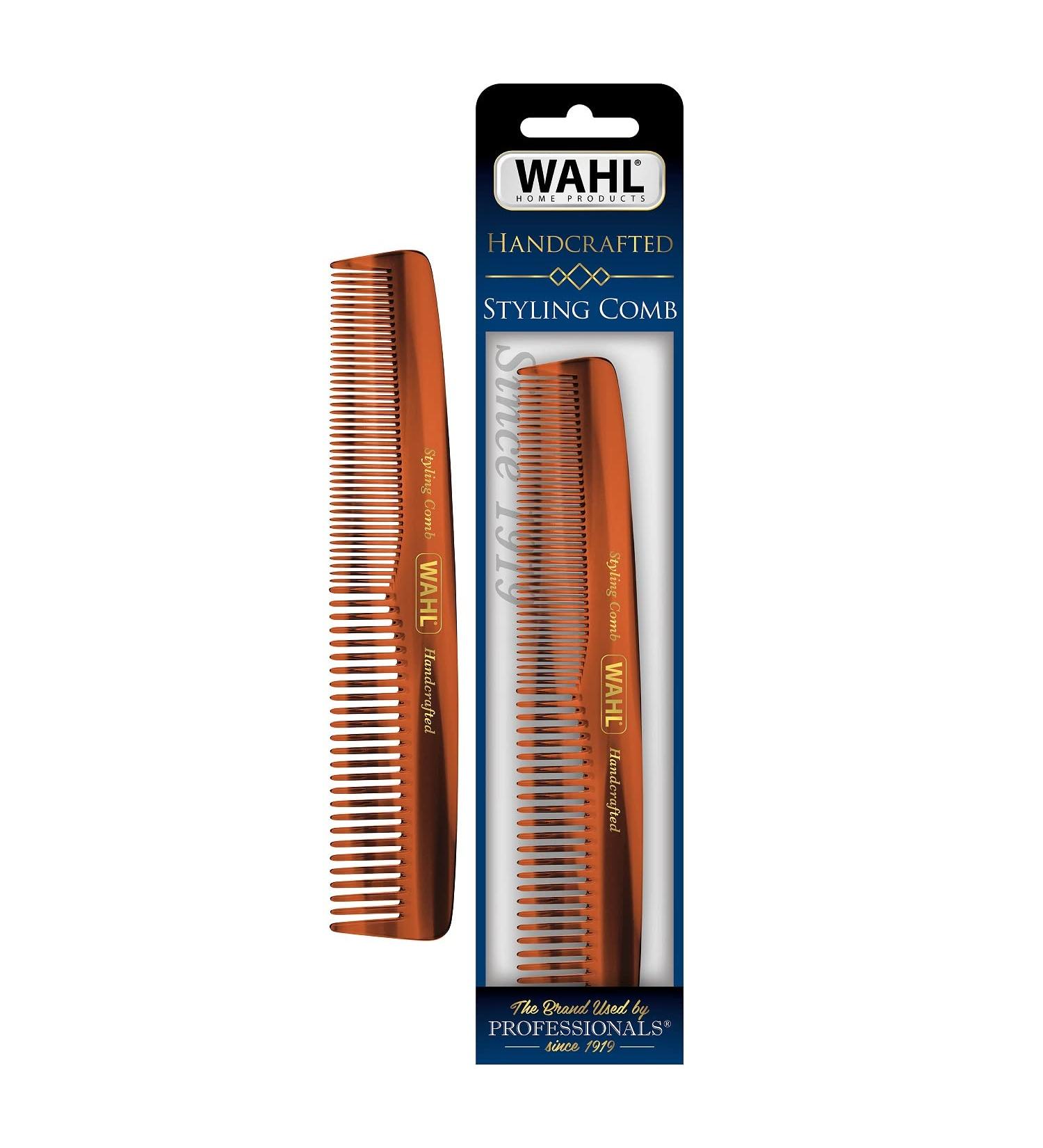 Wahl Beard Mustache & Hair Styling Comb for Men - Handcrafted Cellulose Acetate - Smooth Rounded Teeth - Model 3328 - Buy Online on GoSupps.com