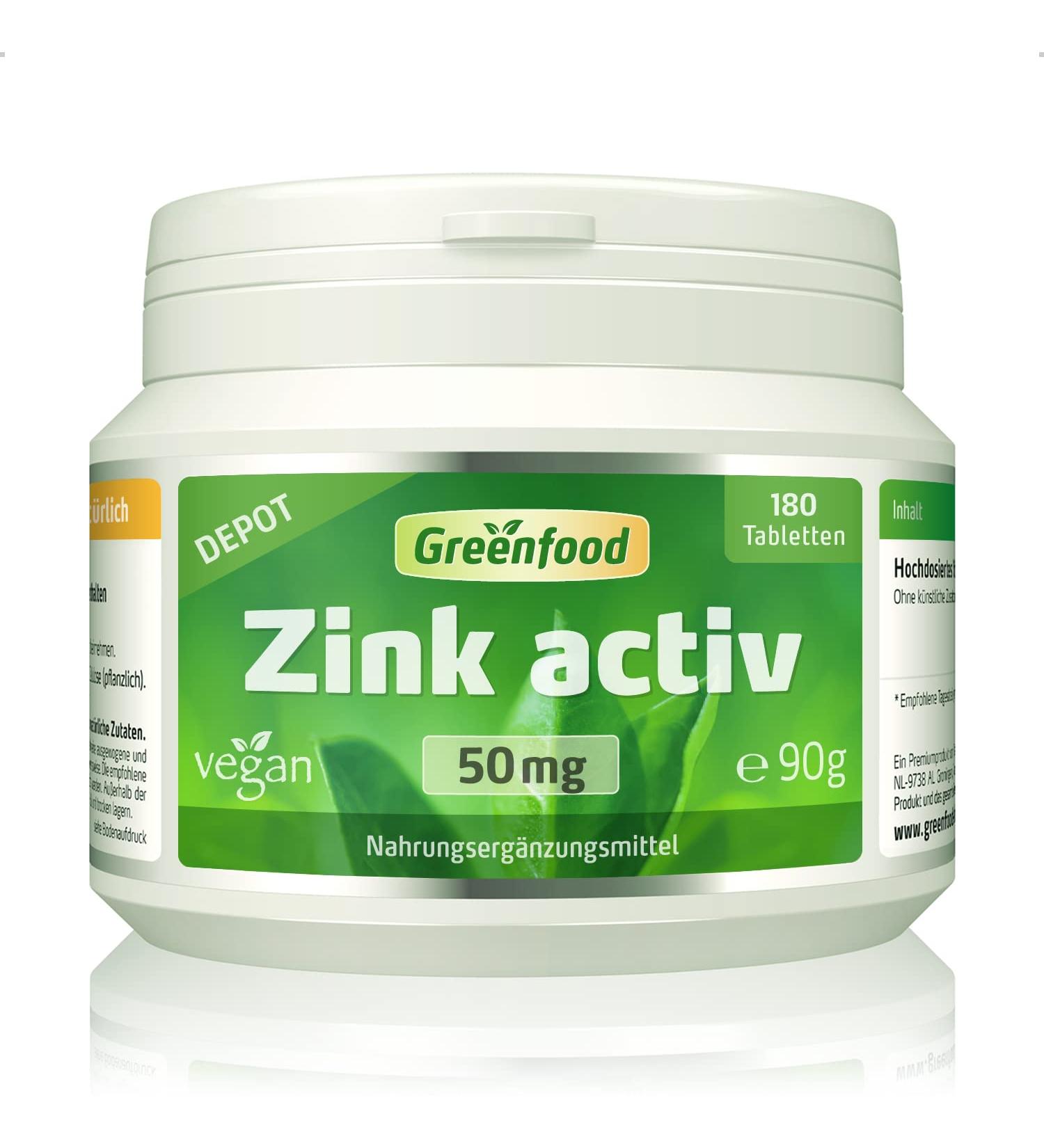 Zinc Active 50mg - Vegan 180 Tablets | Optimize Testosterone & Metabolism | High Dose No Additives - Buy Online on GoSupps.com