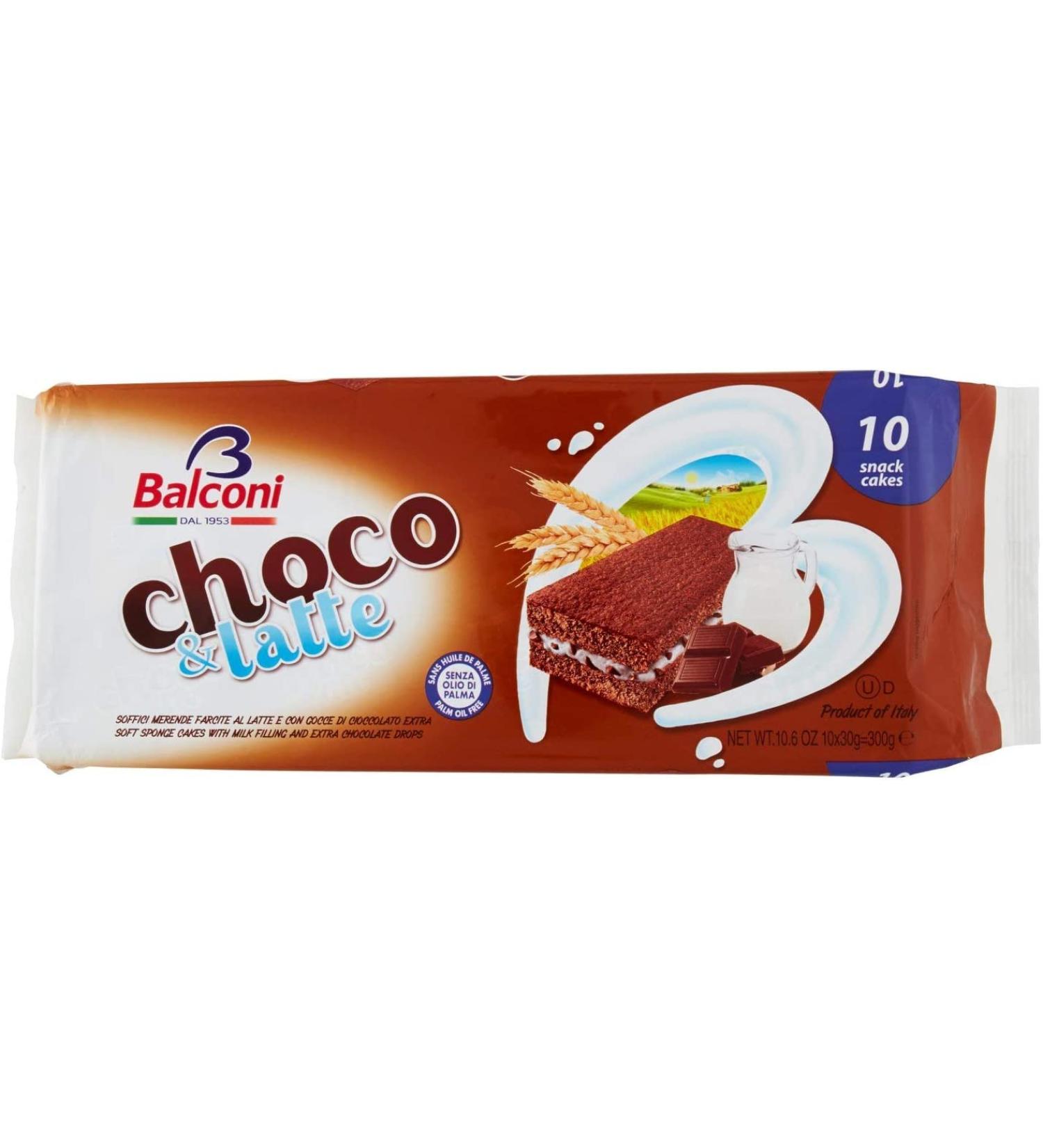 3 Balconi Choco Latte con cr me stracciatella cake snacks with Stracciatella cream (10 x 30 g) 300 g - Buy Online on GoSupps.com