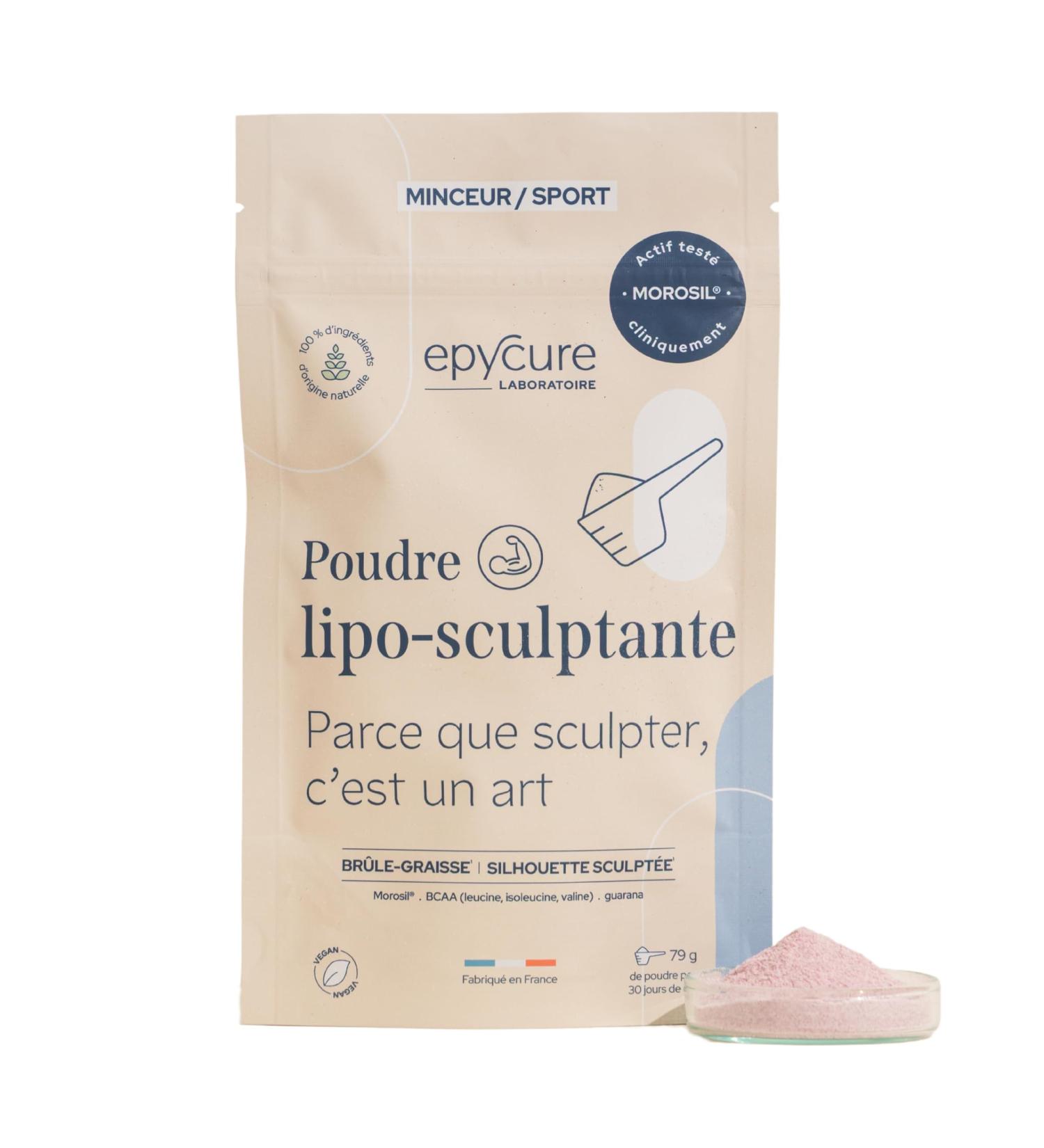  Epycure EPYCURE - Sculpting Lipo Powder - 100% Natural - Silhouette and Muscle Tone - Morosil 400mg BCAA Guarana - 1 Month - Vegan - Made in France - Buy Online on GoSupps.com
