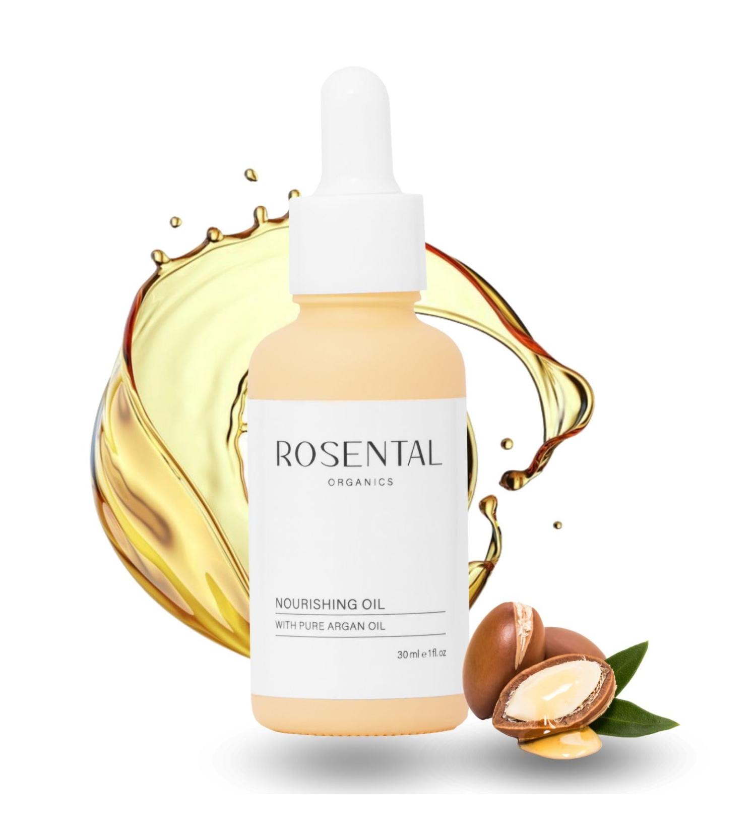 Rosental Organics Nourishing Hair & Skin Oil 30ml | Pure Argan Oil from Morocco | Intensive Moisture & Care for Hair & Skin - Buy Online on GoSupps.com