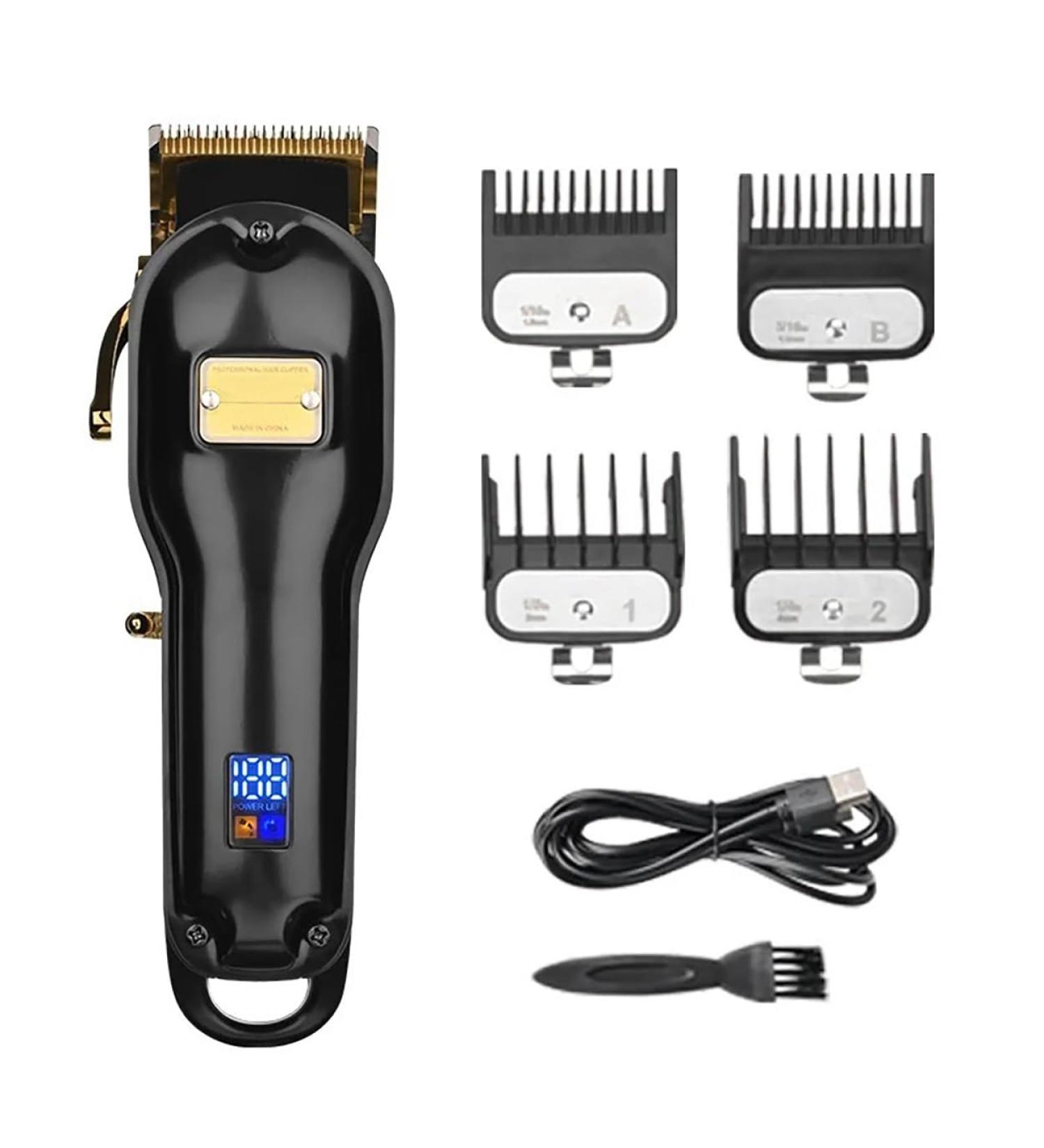 Professional Hair Clippers for Men - All-Metal Rechargeable Hair Clipper with 440C Blade for Precision Cutting - Buy Online on GoSupps.com