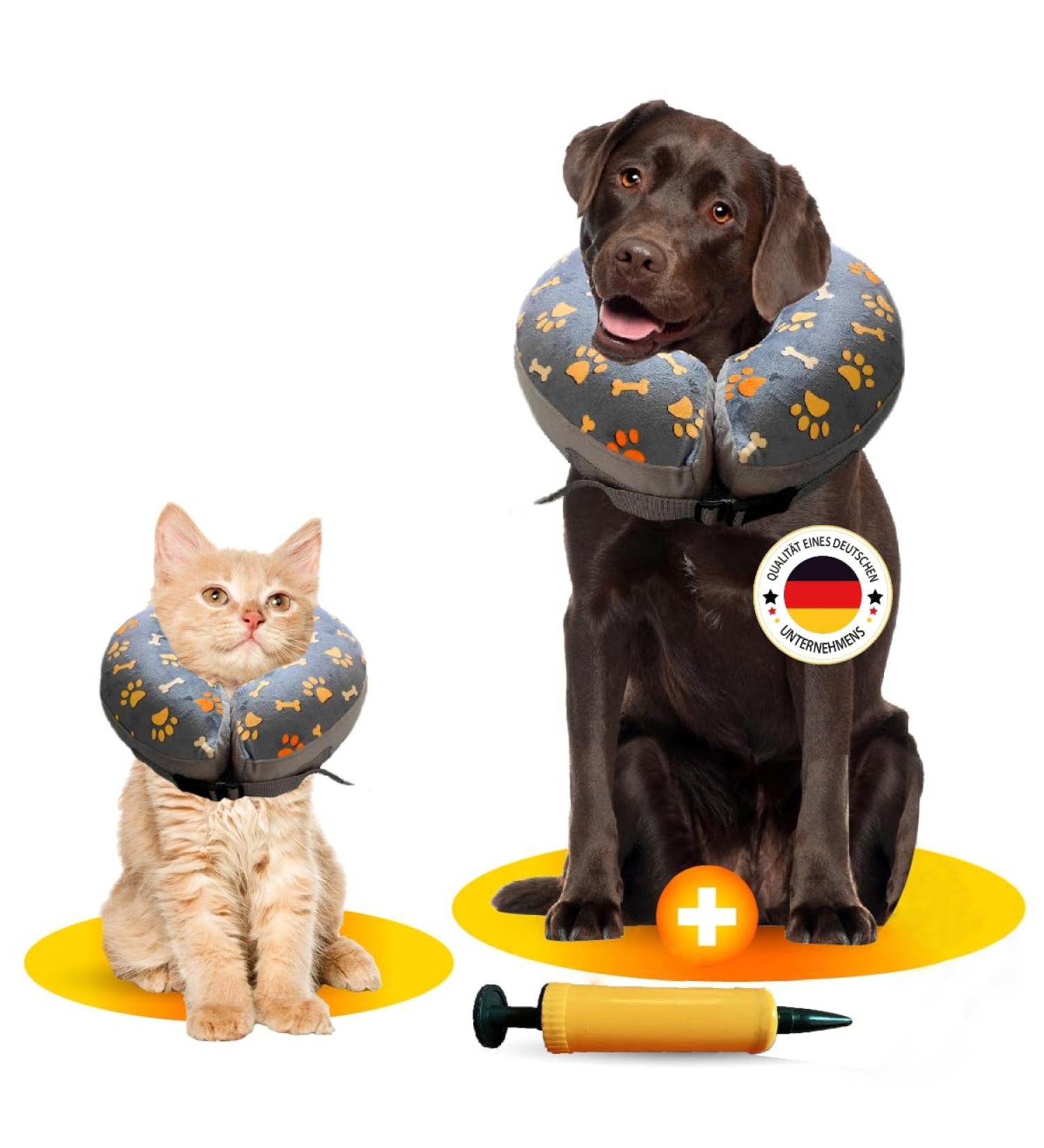 Soft Protective Halskruff Collar for Dogs & Cats - Leak Proof Post-Op Neck Protection Various Sizes Available - Buy Online on GoSupps.com