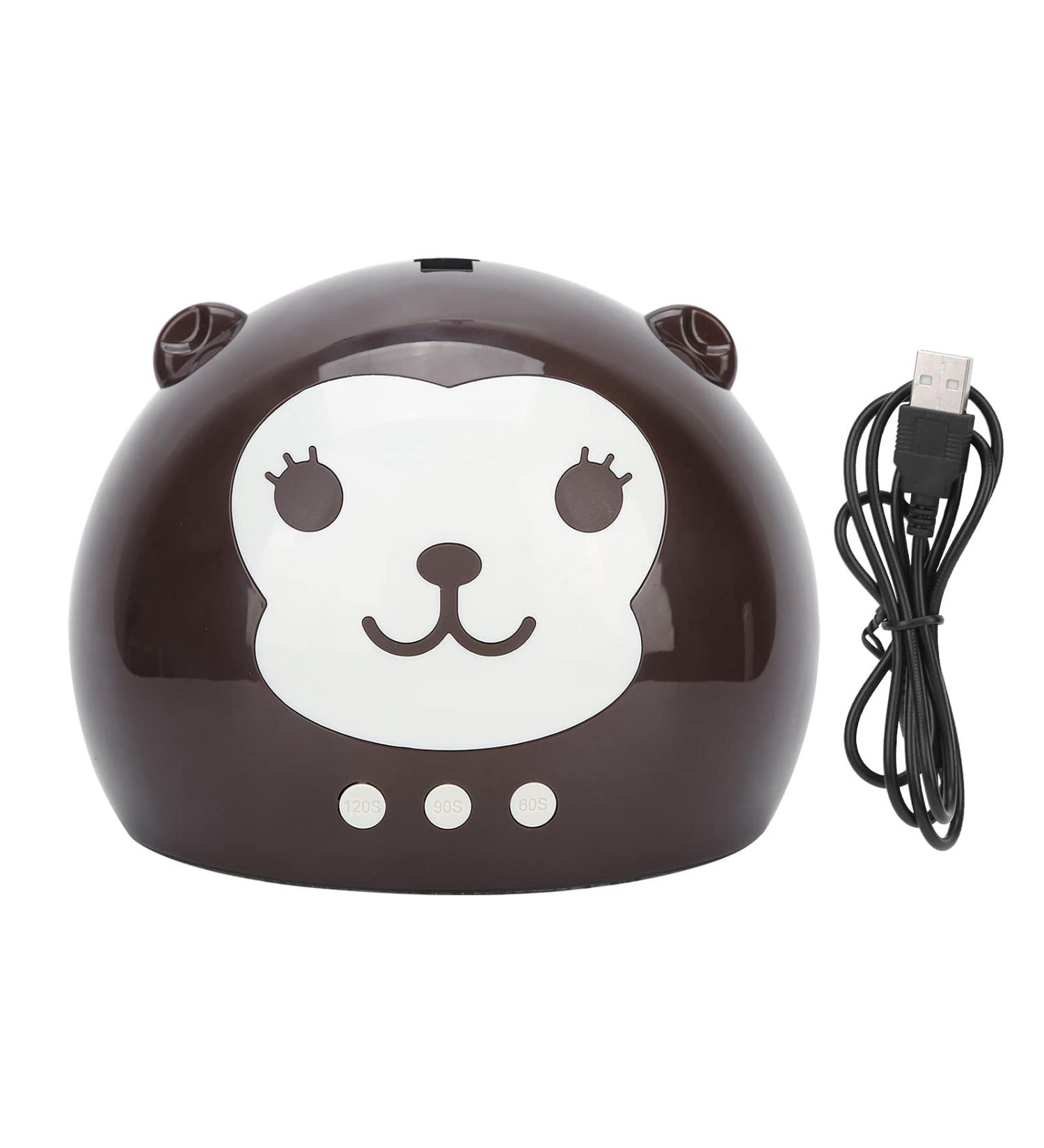 UV LED Nail Dryer 36W - Cute Cartoon Monkey Gel Polish Curing Lamp for Home Salon | 12Pcs Lamp Beads - Buy Online on GoSupps.com