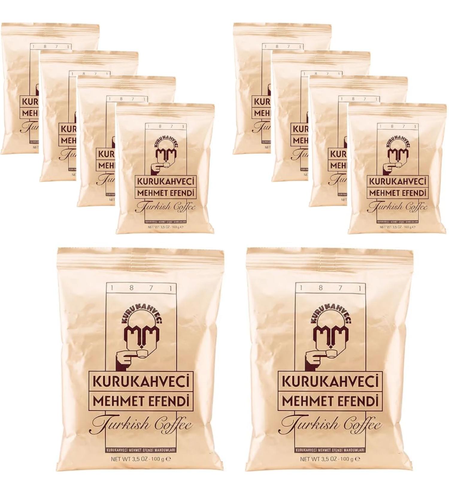 Mehmet Efendi Turkish Coffee 100 gramm x 10 Packs - Buy Online on GoSupps.com