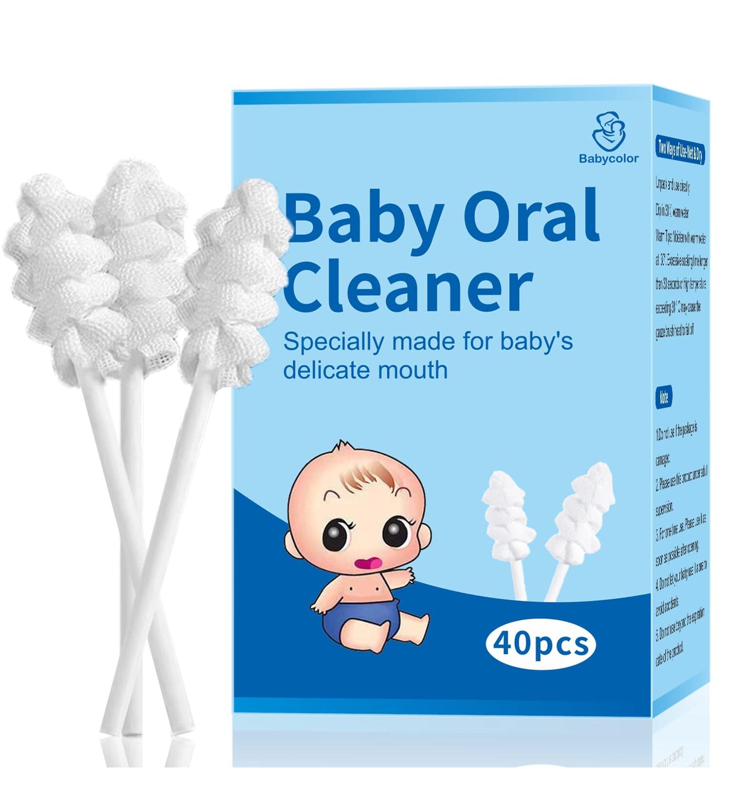 Baby Tongue Cleaner & Toothbrush Set - 40 Pcs Infant Oral Care Kit (0-36 Months) - Buy Online on GoSupps.com