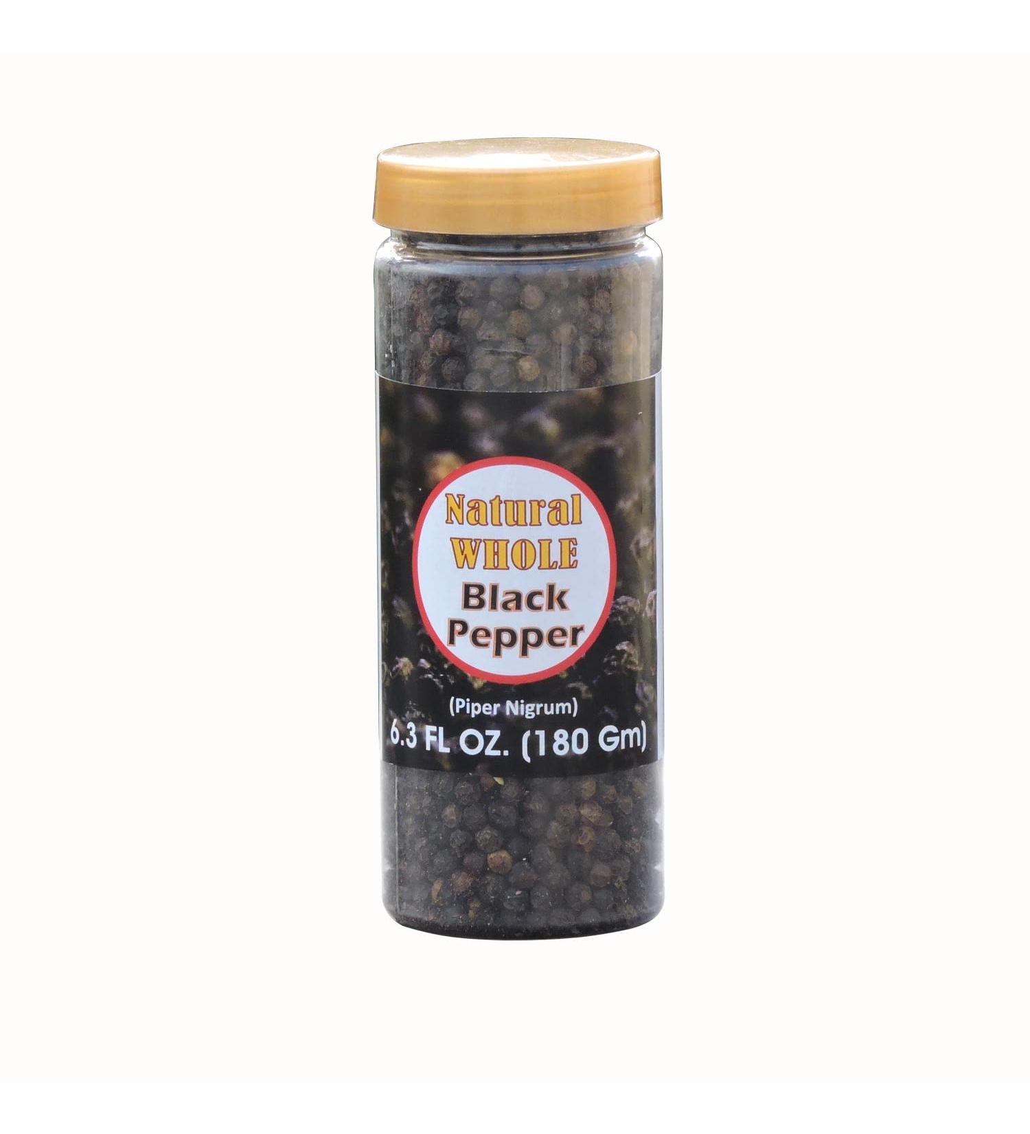 Whole Natural Dried Black Pepper Grown in India | 6.3 Oz (180 Grams) - Buy Online on GoSupps.com