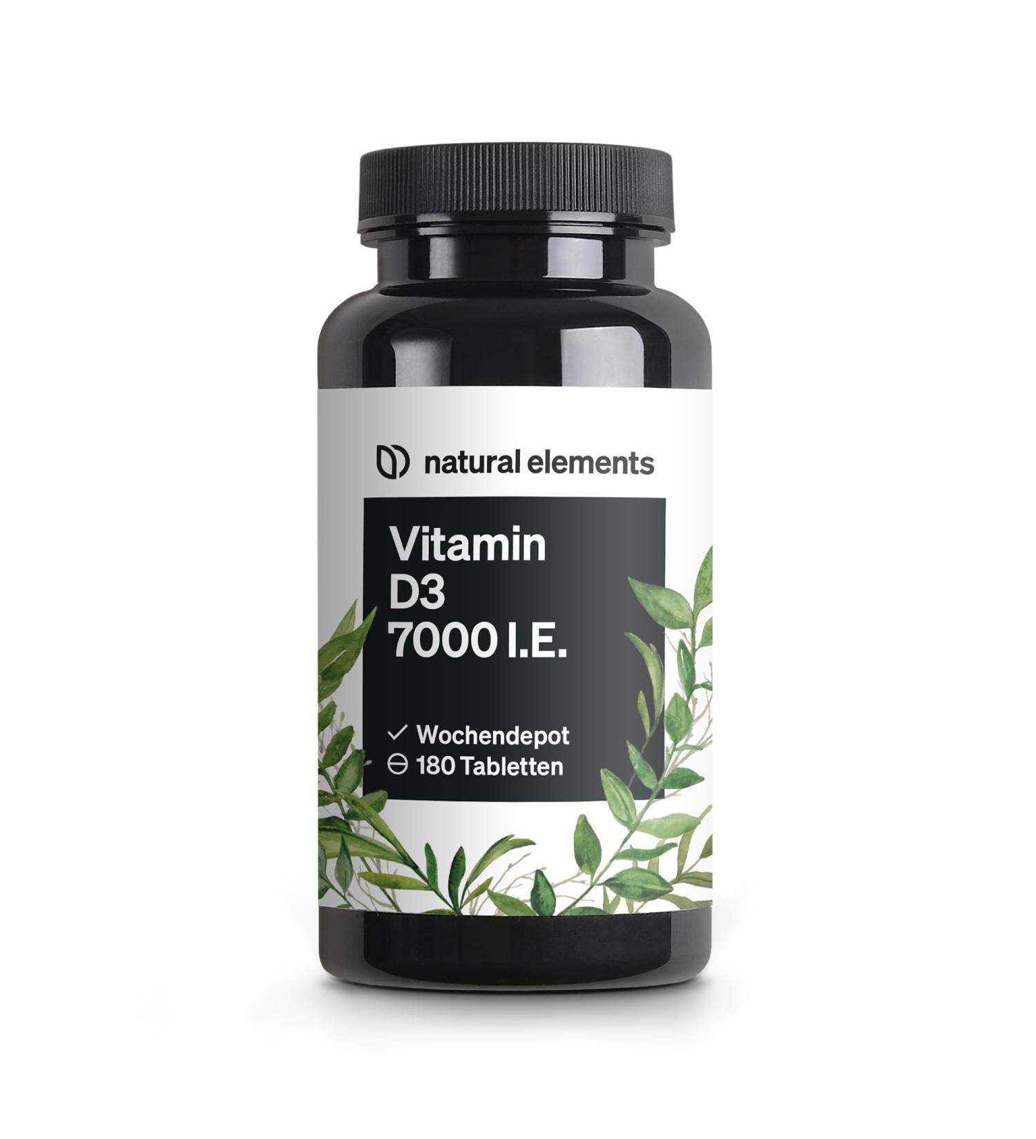 Buy Vitamin D3 7000 I.E. - 180 Tablets | High-Dose Additive-Free Sun Vitamin - Produced in Germany | International Shipping Available - Buy Online on GoSupps.com