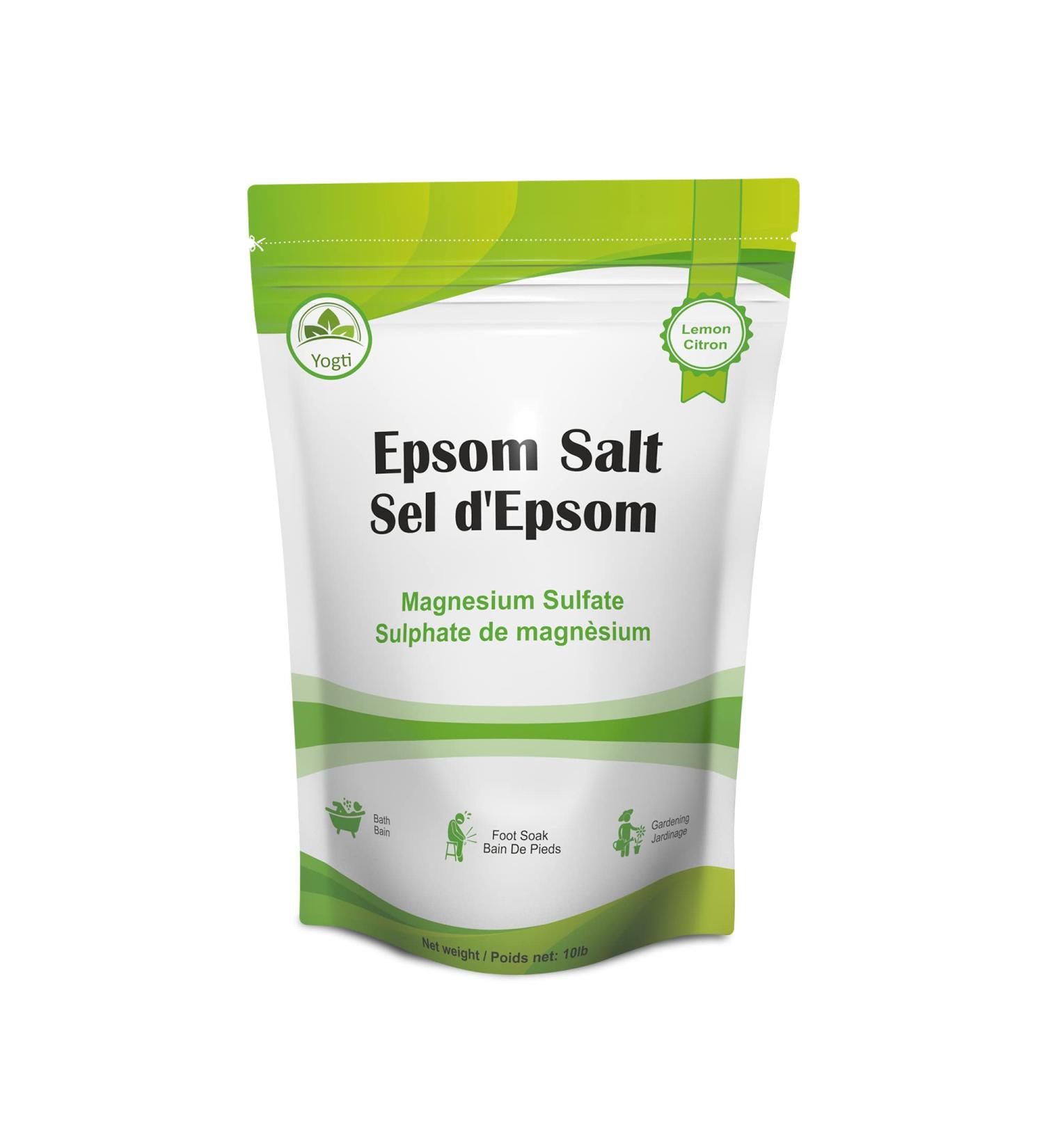 Yogti Lemon Epsom Salt 10 pound Lemon 4.54 kg (Pack of 1)