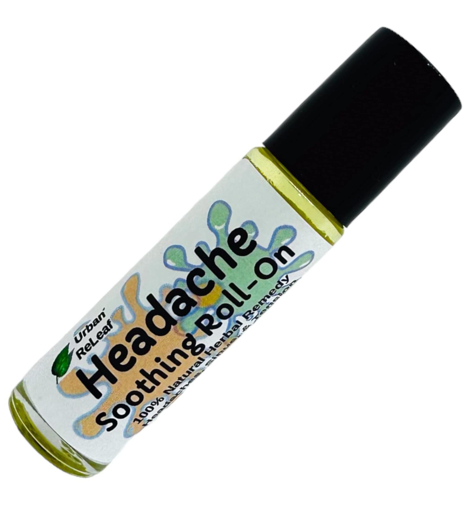Urban ReLeaf Headache Soothing Roll-On - Natural Herbal Remedy for Headaches, Sinus Tension, Stress - Made in USA - Fast Relief - Buy Online on GoSupps.com