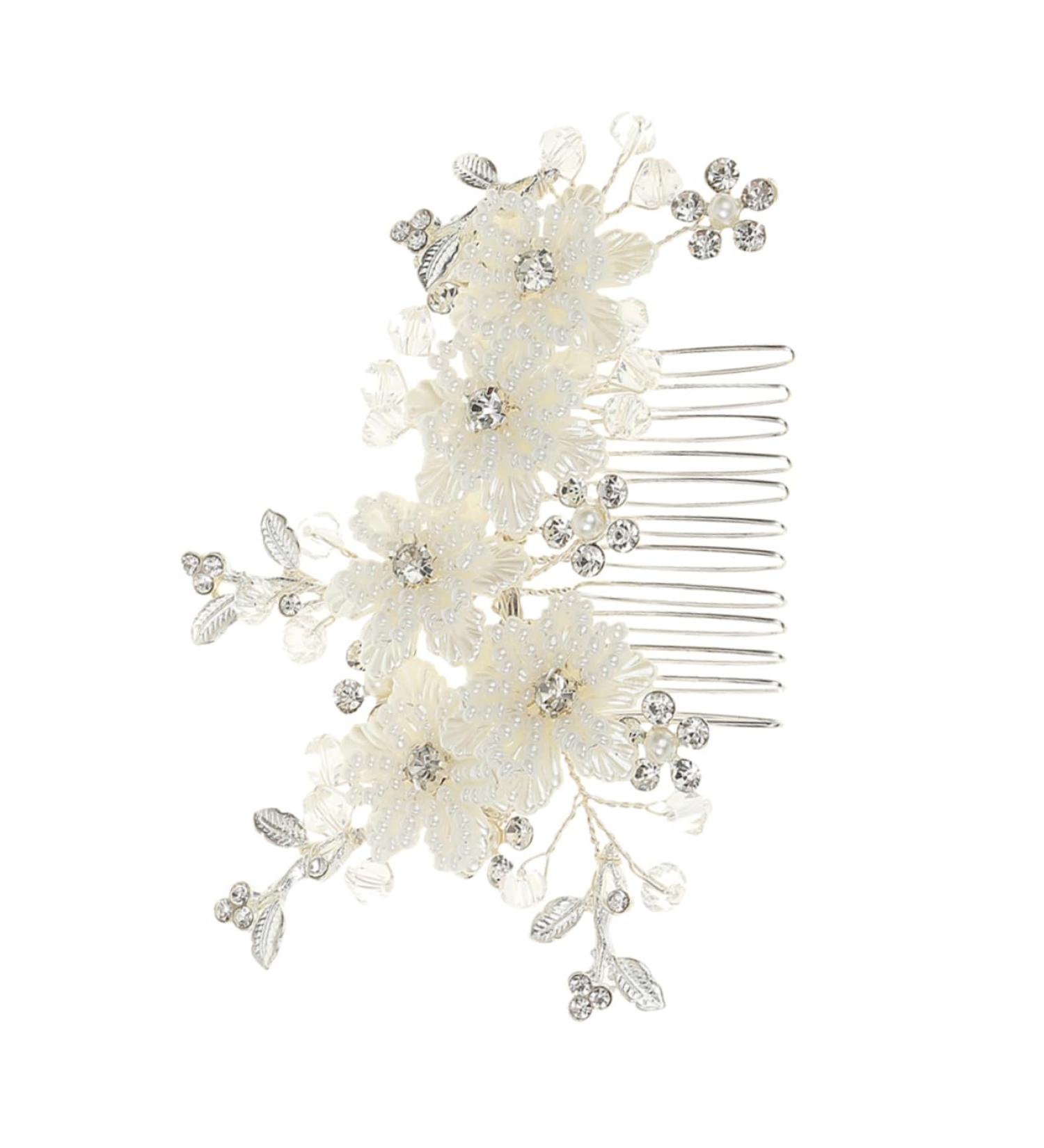 Angoily Side Comb Bridal Hair Comb Wedding Hair Pieces Combs Tiara Hair Comb for Accessories Hair Gems for Women Bride Hair Comb Bride Hair Jewelry The Flowers Hair Accessories - Buy Online on GoSupps.com