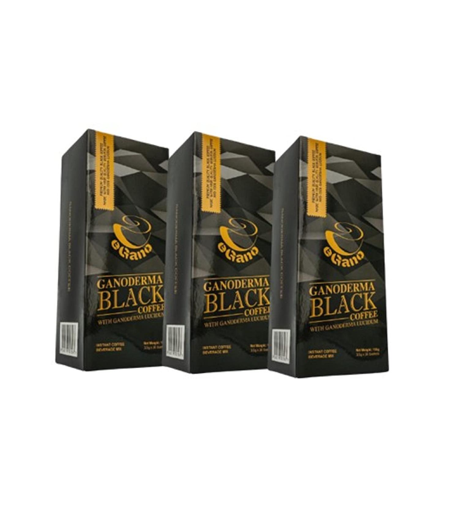 3 Boxes eGano Premium Ganoderma Black Coffee Instant Coffee with Ganoderma Lucidum Extract (30 Sachets x 3.5g / Box) - Buy Online on GoSupps.com