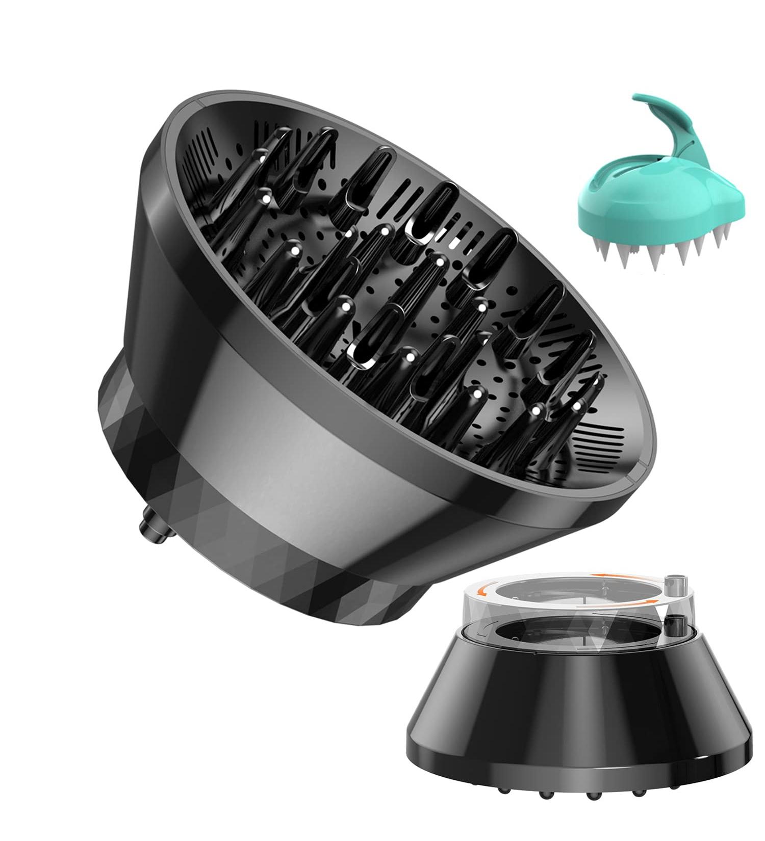 Universal Hair Diffuser for Curly & Natural Hair - Black | Adjustable Attachment for Blow Dryer - Buy Online on GoSupps.com