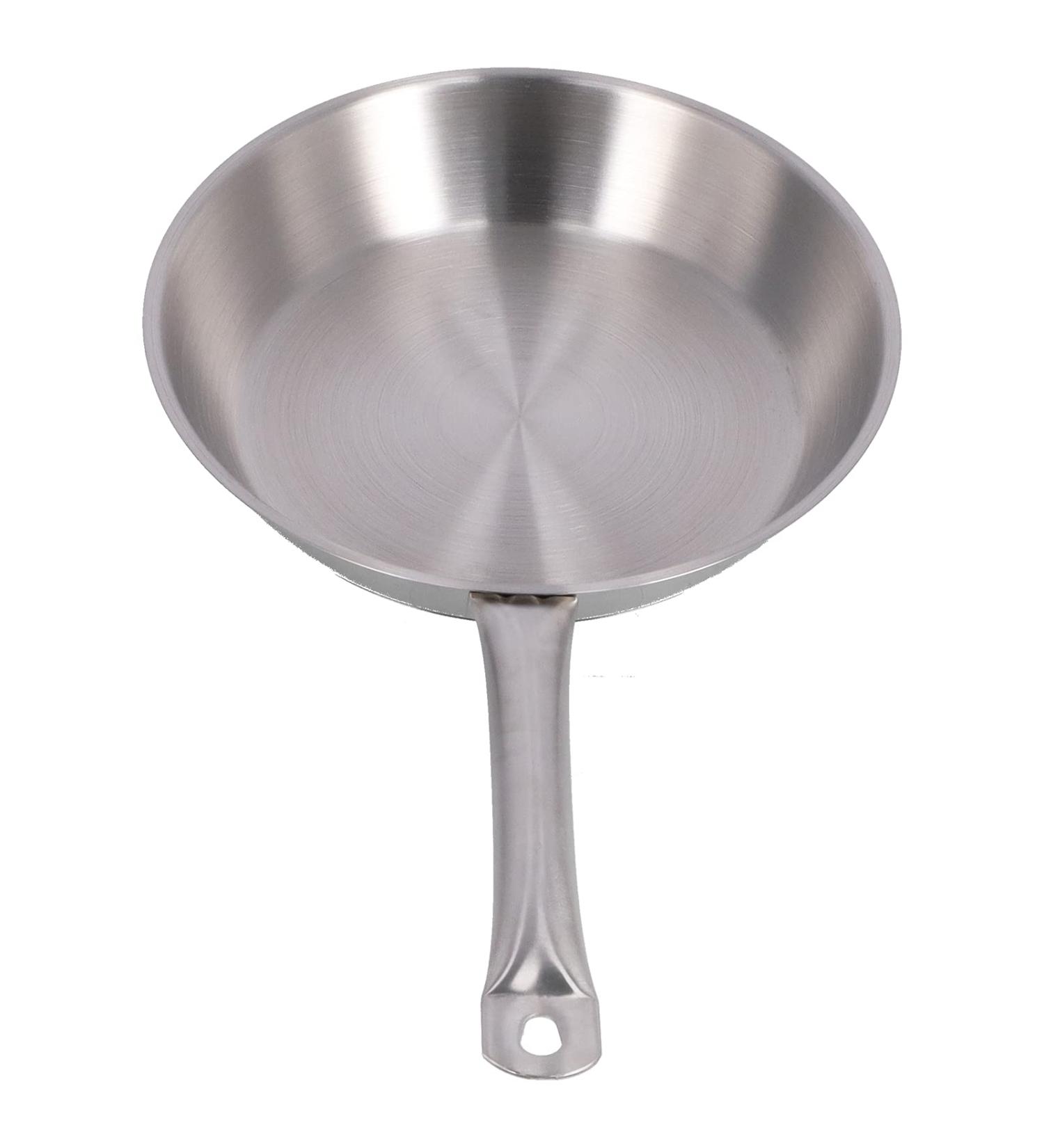 Durable 304 Stainless Steel Frying Pan Single Handle Dishwasher Safe Oven Safe Suitable for Induction Cookers Gas Stove Electric Ceramic Stove (300 * 50mm) 300*50mm - Buy Online on GoSupps.com