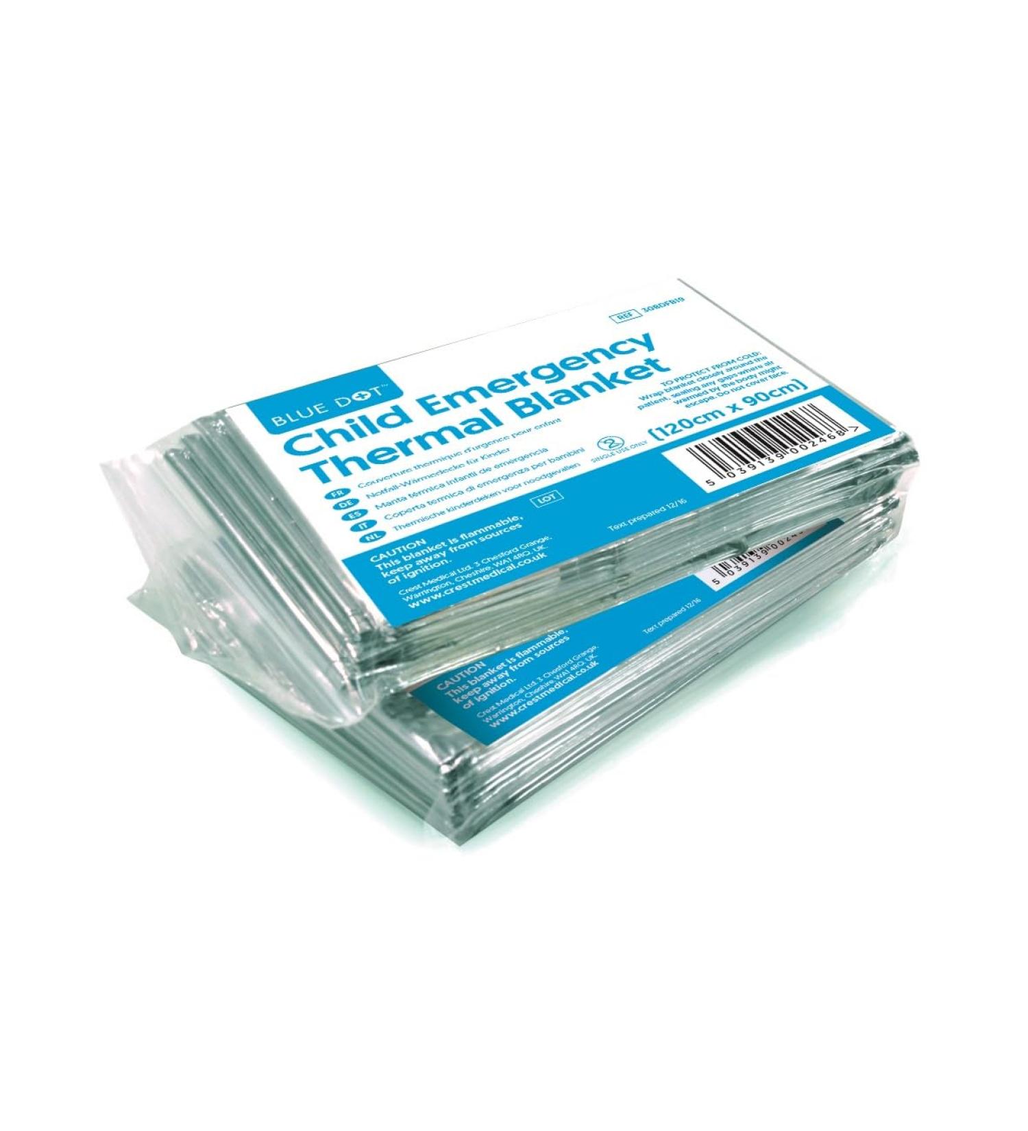 Blue Dot Children's Emergency Thermal Blanket - 120 cm x 90 cm | Durable Lightweight & International Shipping - Buy Online on GoSupps.com