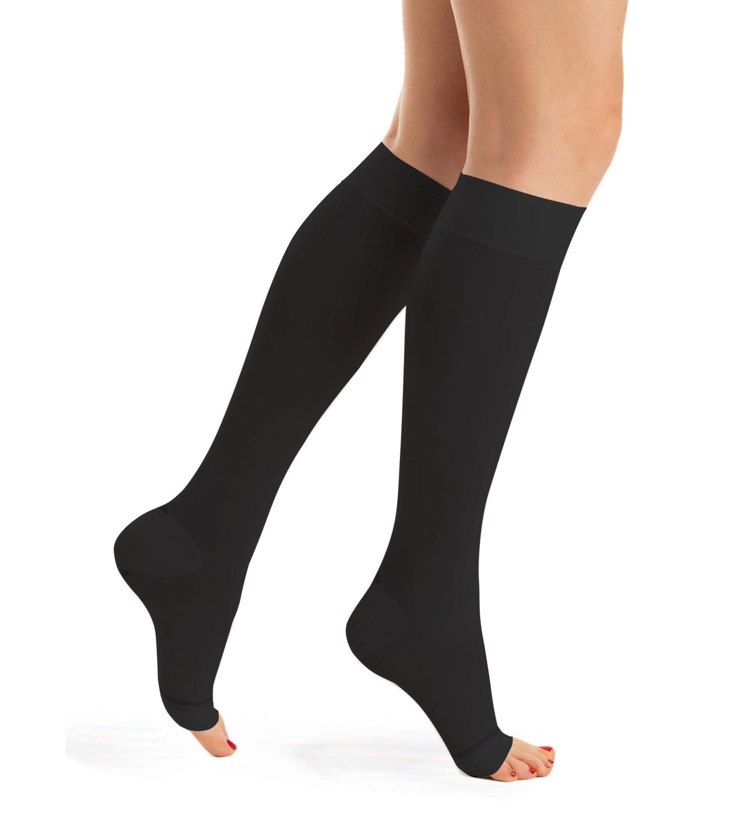 Relaxsan Anti -Sembolism M1350A (1 pair - black L) Thrombosis socks women and men 25-32 mmHg compression knee socks unisex class2 l black