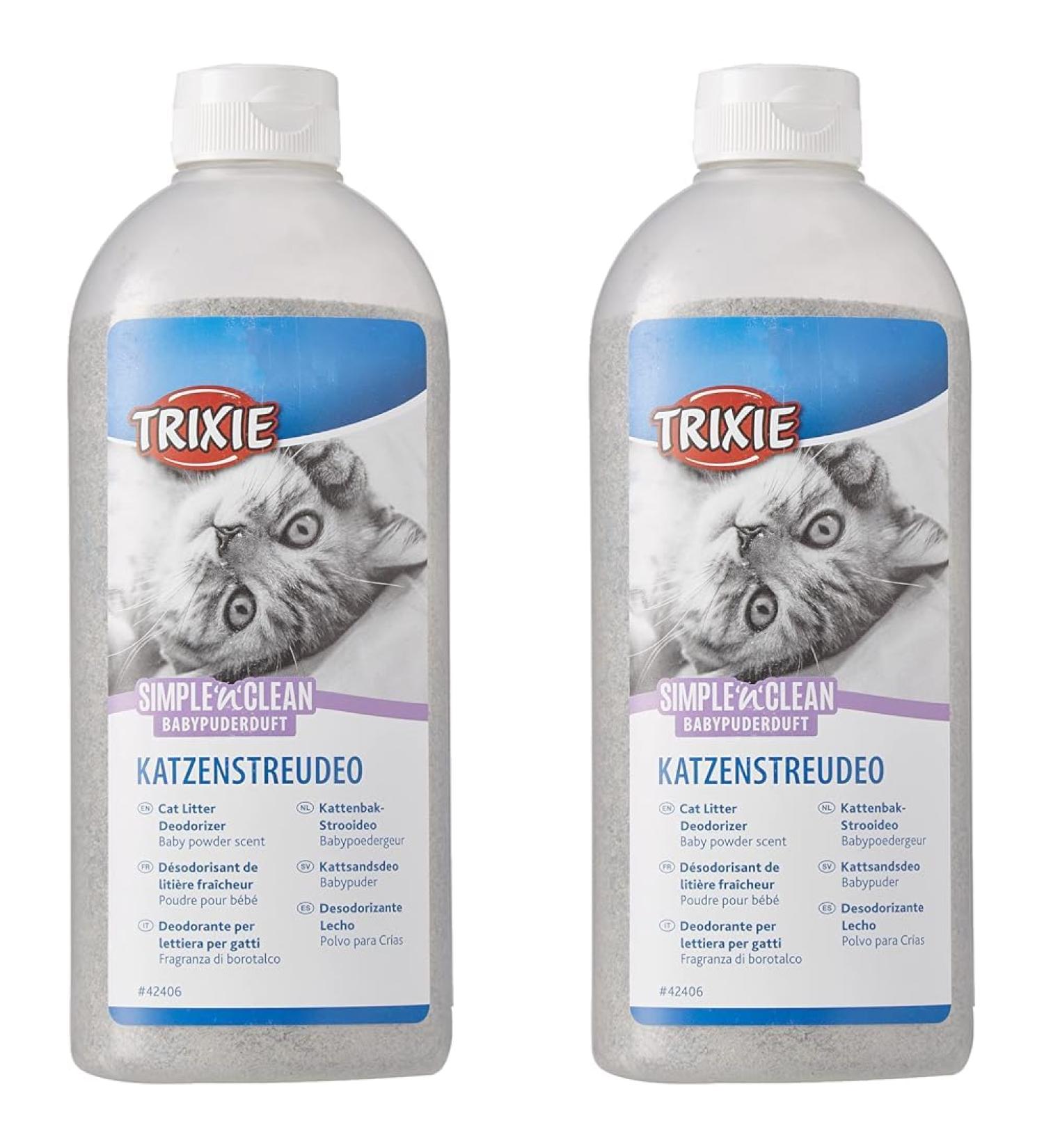 Trixie 42406 Simple'n'Clean Cat Litter Deodorant - Baby Powder Scent 750g (Pack of 2) | International Shipping Available - Buy Online on GoSupps.com