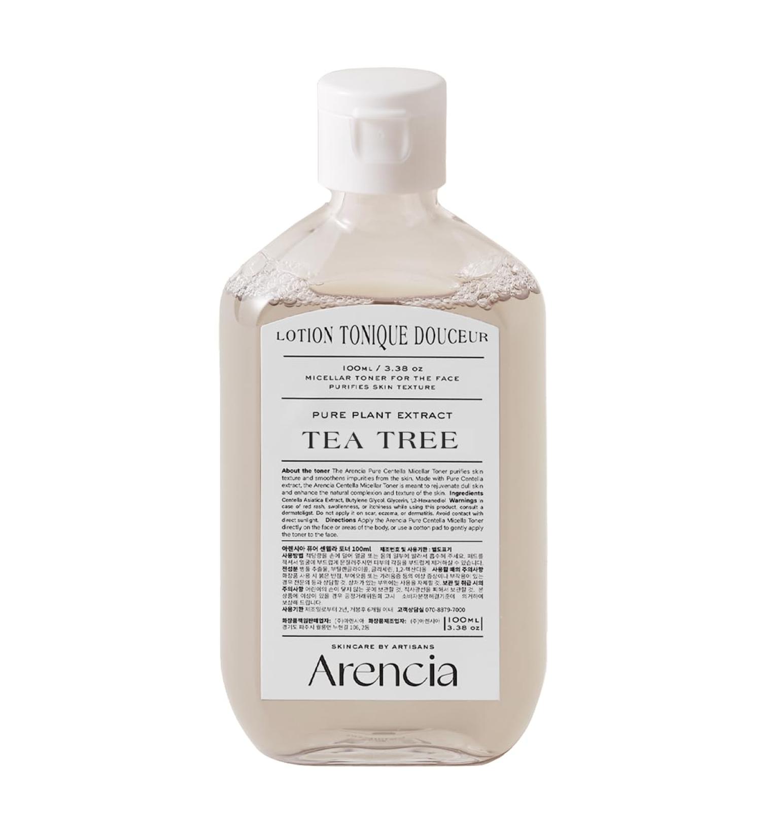 Tea Tree Hydrating Toner for Face 3.38 oz Purifies Skin Texture