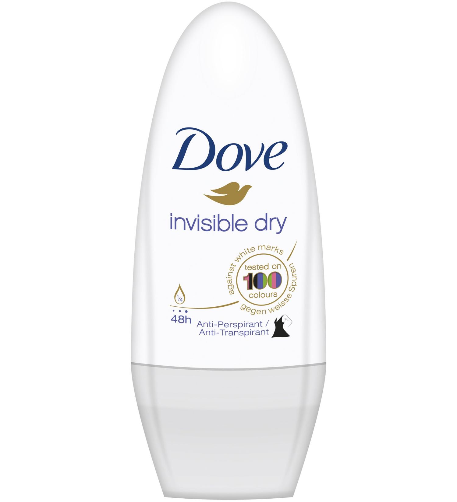 Dove Dove Roll On Invisible Dry Deodorant Pack of 50 ml (Pack of 6)