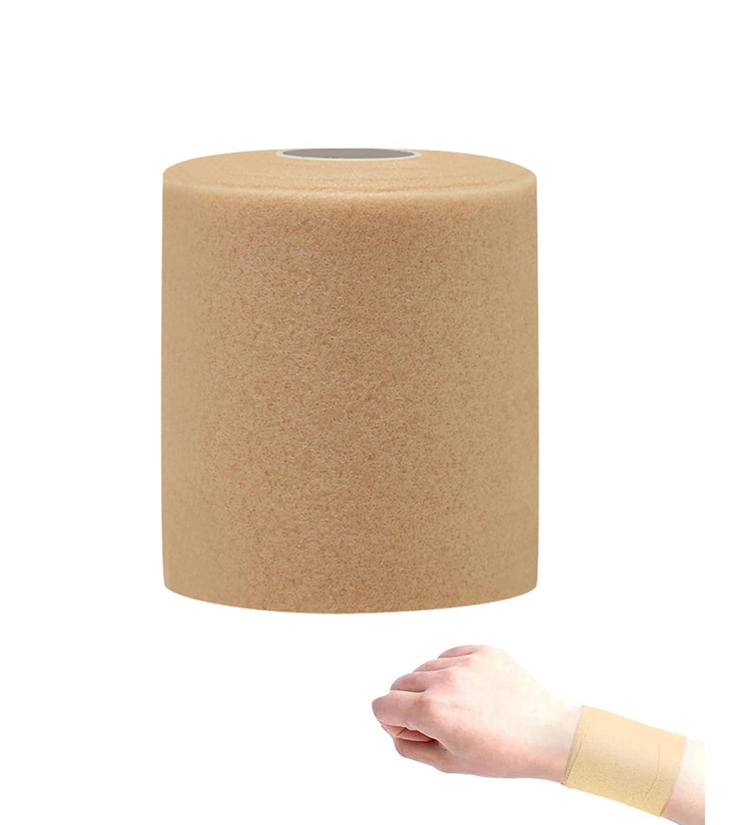 30 Yards Pre-Wrap Athletic Foam Underwrap Tape - Skin Color 2.76 Inch | Ideal for Wrists Elbows Knees Ankles - Effective Sports Bandage - Buy Online on GoSupps.com