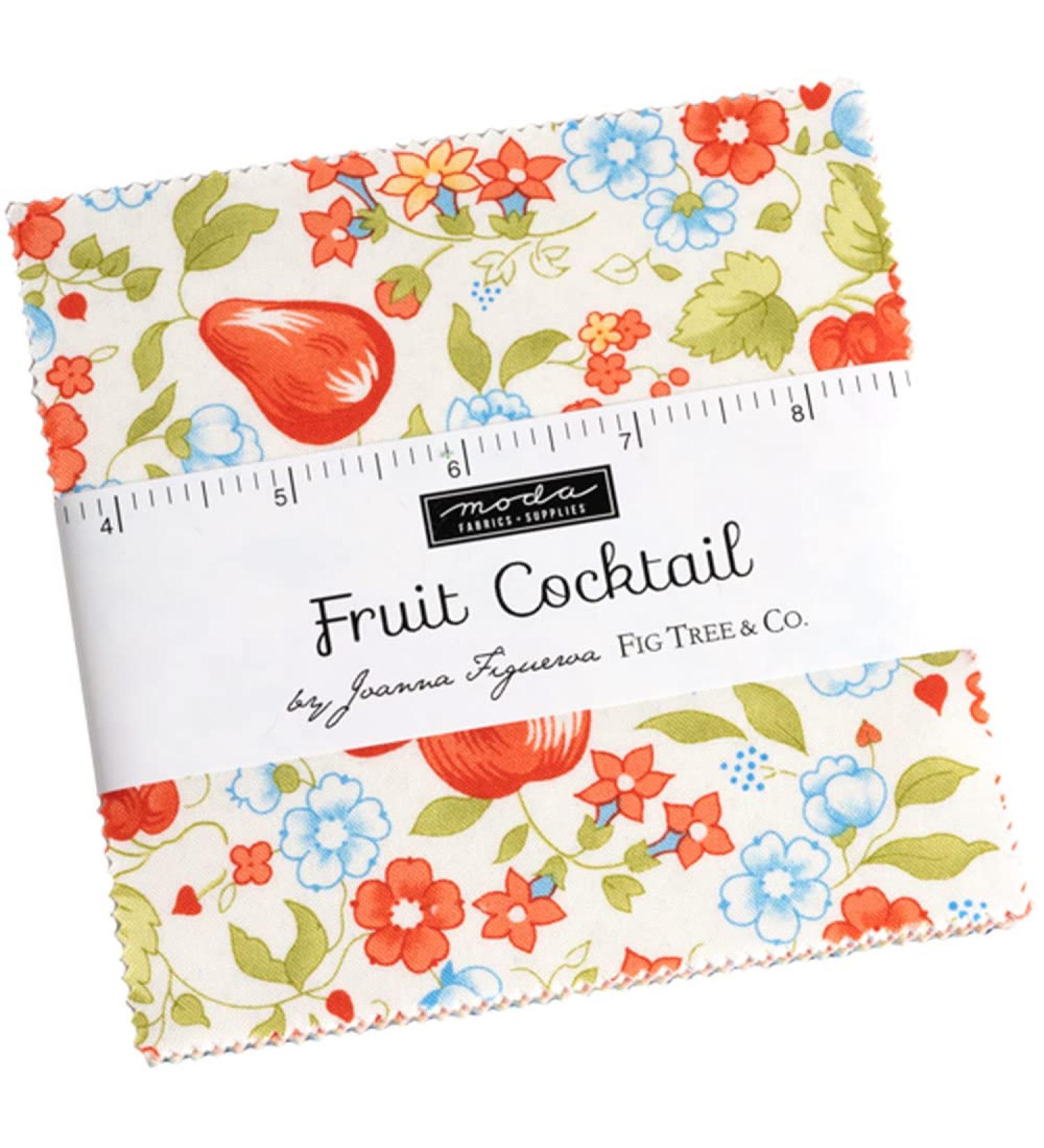 Fruit Cocktail Charm Pack by Joanna Figueroa 42-5 Precut Fabric Quilt Squares