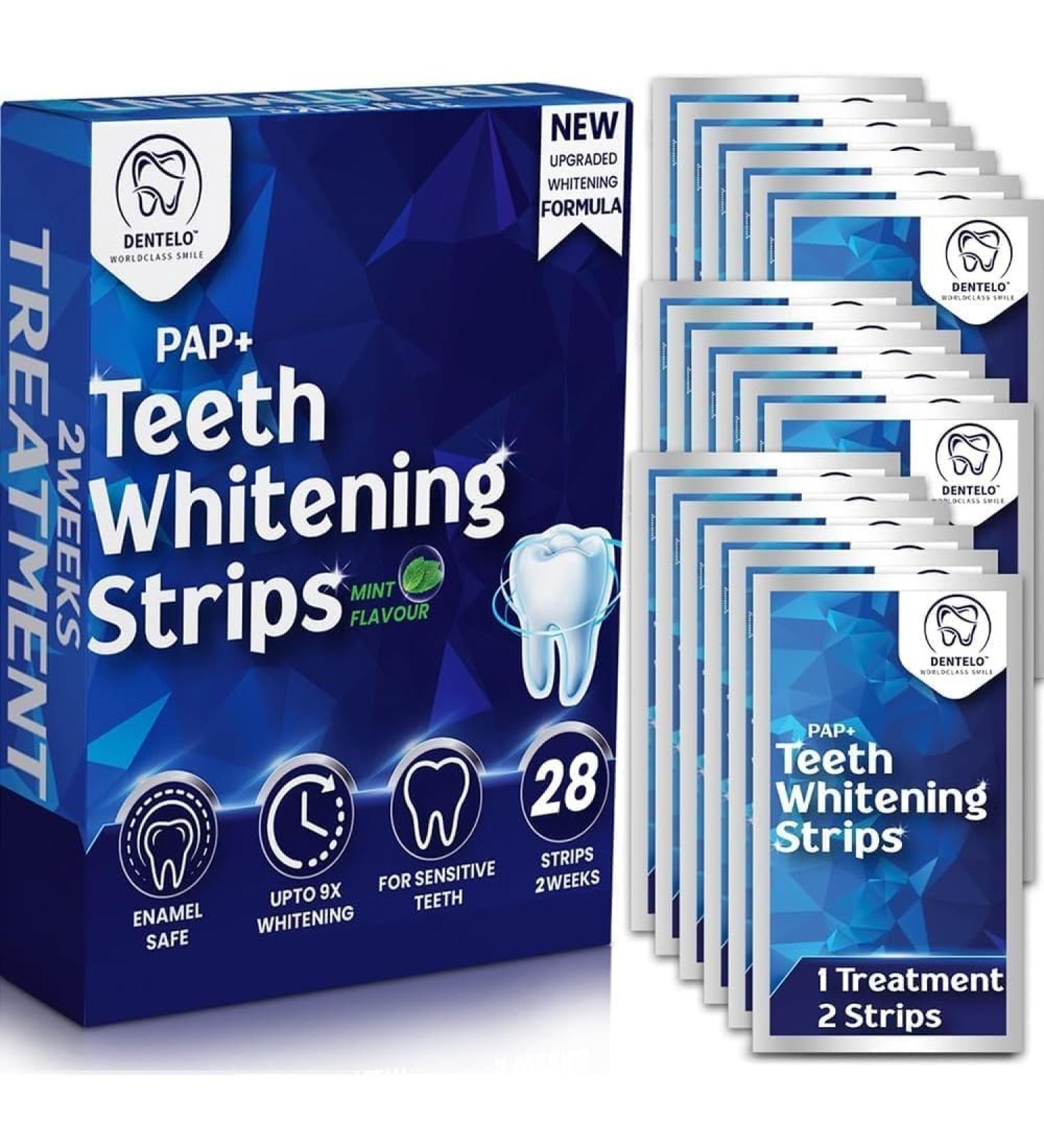 Adavance Pap Lot de 28 bandes de blanchiment des dents professionnelles non sensibles sans danger pour l' mail antid rapantes formul es par les dentistes - Buy Online on GoSupps.com