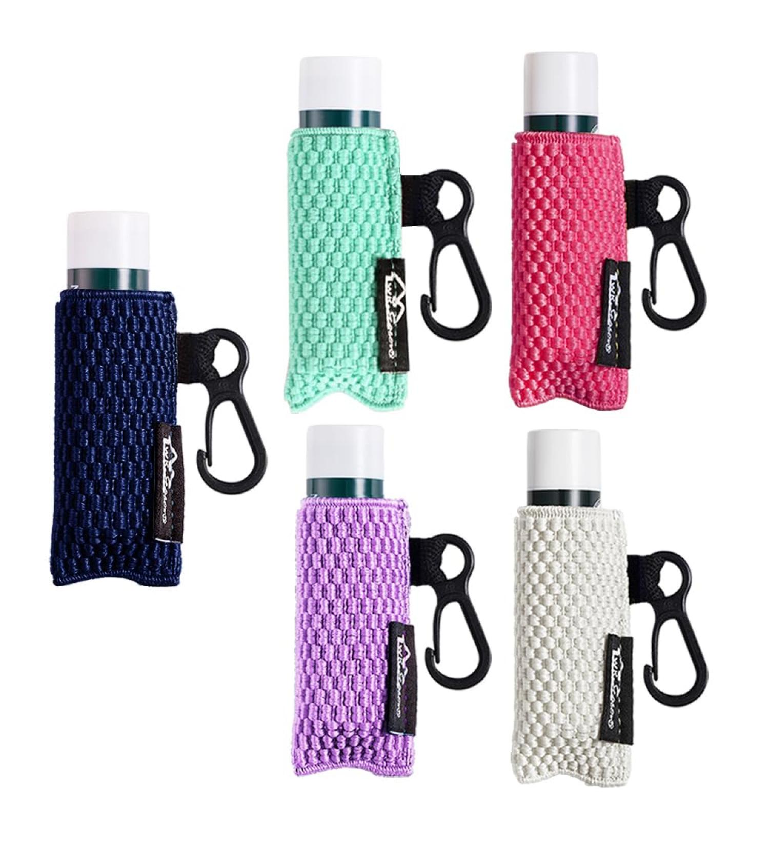 WKieason Lip Balm Sleeves Holder Keychain - 5pcs Clip On Chapstick Holders in Red Green Dark Blue Purple & White - Perfect Elastic Lipstick Keychain for Travel - Buy Online on GoSupps.com