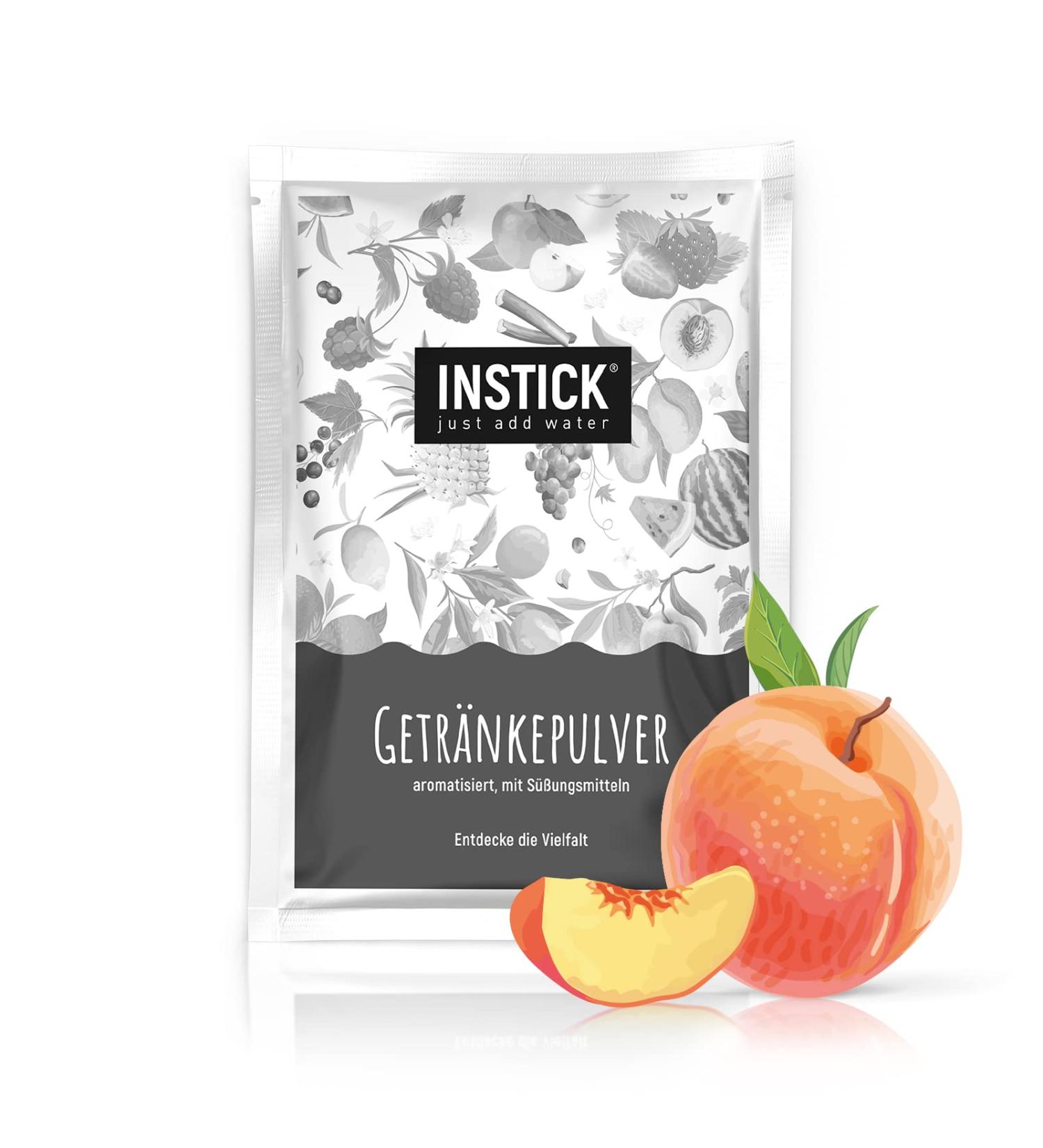 Intick Sugar-Free Instant Peach Drink - Vegan Low-Calorie Powder | 18L Pack with Vitamin C - Buy Online on GoSupps.com
