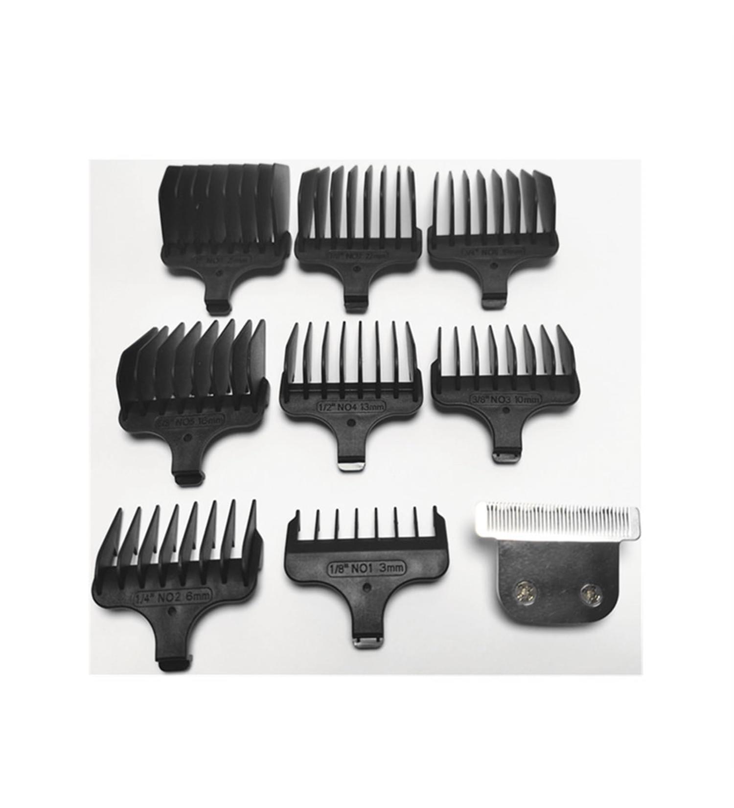  Shaving Heads 1X Razor T-Blade +8X Hair Clipper Guide Comb #1-#8 1/8"-1" 3mm-25mm Replacement Compatible with for Wahl 9870L 9876 9876L 5598 9880 9880L 9884L Easy to Replace  - Buy Online on GoSupps.com