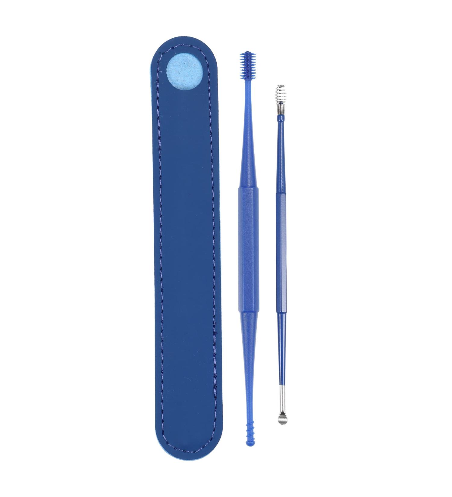 VOCOSTE 2 Pcs Stainless Steel Earwax Cleaning Tool Kit with Case - Blue - Buy Online on GoSupps.com