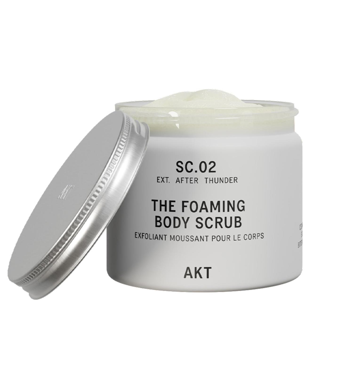 AKT The Foaming Body Scrub 8.4 Fl Oz, Skin Exfoliator, Body Scrub with Rice & Sugar, Papaya & Nourishing Oils, Natural Exfoliating Sugar Scrub with Vitamin E, Dead Skin Remover for Body SC.02 AFTER THUNDER - Buy Online on GoSupps.com