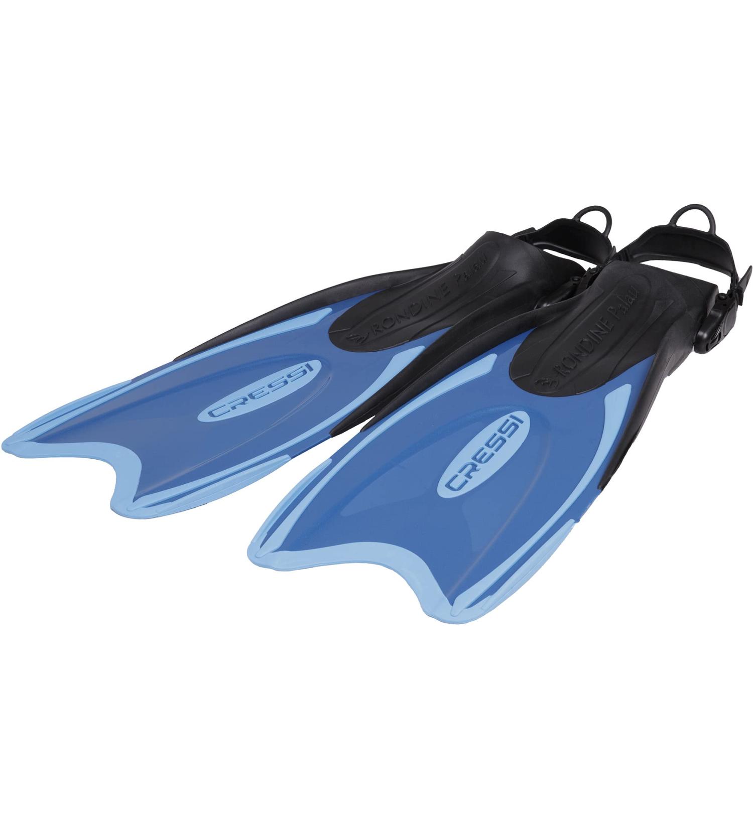 Cressi Palau Snorkeling Fins - Adjustable Long Blade Flippers for the Whole Family - Made in Italy - Blue/Azure M/L | US Men 8.5-11 | US Women 9.5-12 | EU 41-44 - Buy Online on GoSupps.com