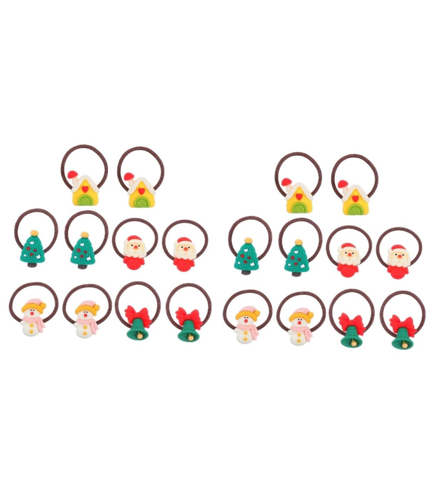 FOMIYES 10 Pairs Hair Rope Ponytail Hair Rings Christmas Plush Hair Ties Santa Hair Holder Festival Ponytail Holder Christmas Elastic Hair Ties Xmas Hair Ring Bracket Girl Bow Tie Plastic - Buy Online on GoSupps.com