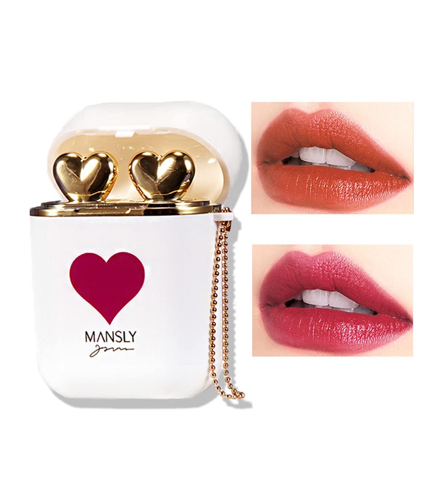 Buy ICE LOVE Matte Lipstick Set - Long Wear Waterproof Velvet Finish Non-Stick Cup Moisturizing Lip Gloss for Women - 2pcs (White) - International Shipping Available - Buy Online on GoSupps.com