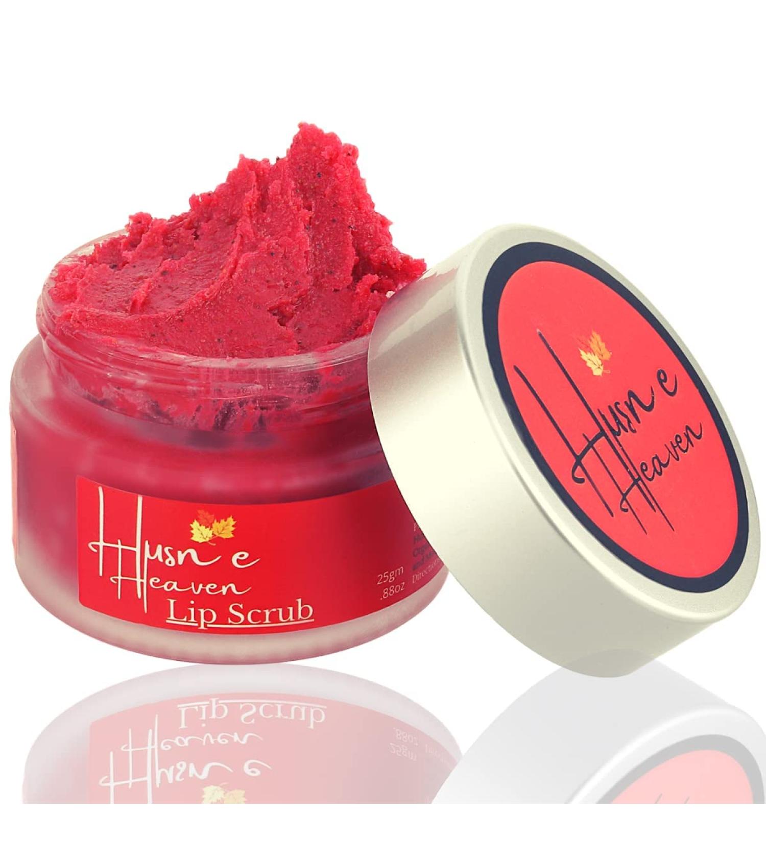 Organic Strawberry Lip Scrub - Perfect Pink Pout for Dry & Chapped Lips | 25g | Unisex Lip Care - Buy Online on GoSupps.com