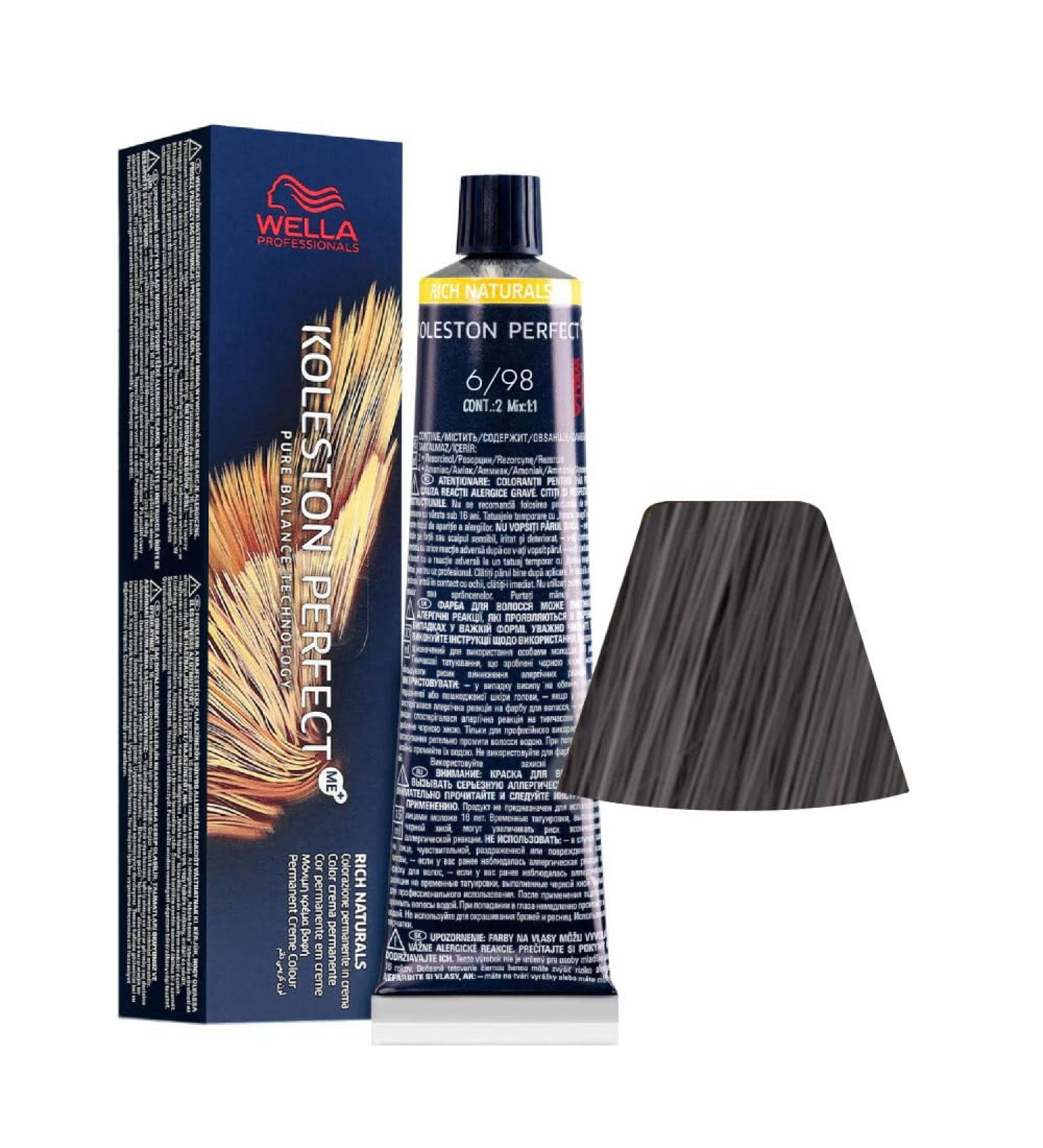 Wella Koleston Perfect ME+ Rich Naturals 6/98 Blond Fonc Cendre Perle 60ml - Buy Online on GoSupps.com