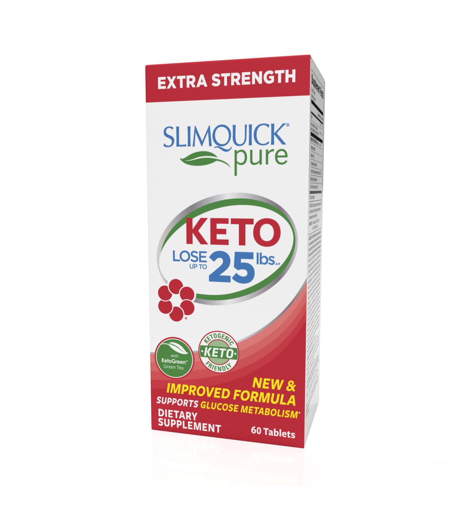 Slimquick Pure 3x Extra Strength for Women - Weight Goals, Metabolism Boost, Green Tea Extract, Caffeine & MCT Oil - 60 Count - Buy Online on GoSupps.com