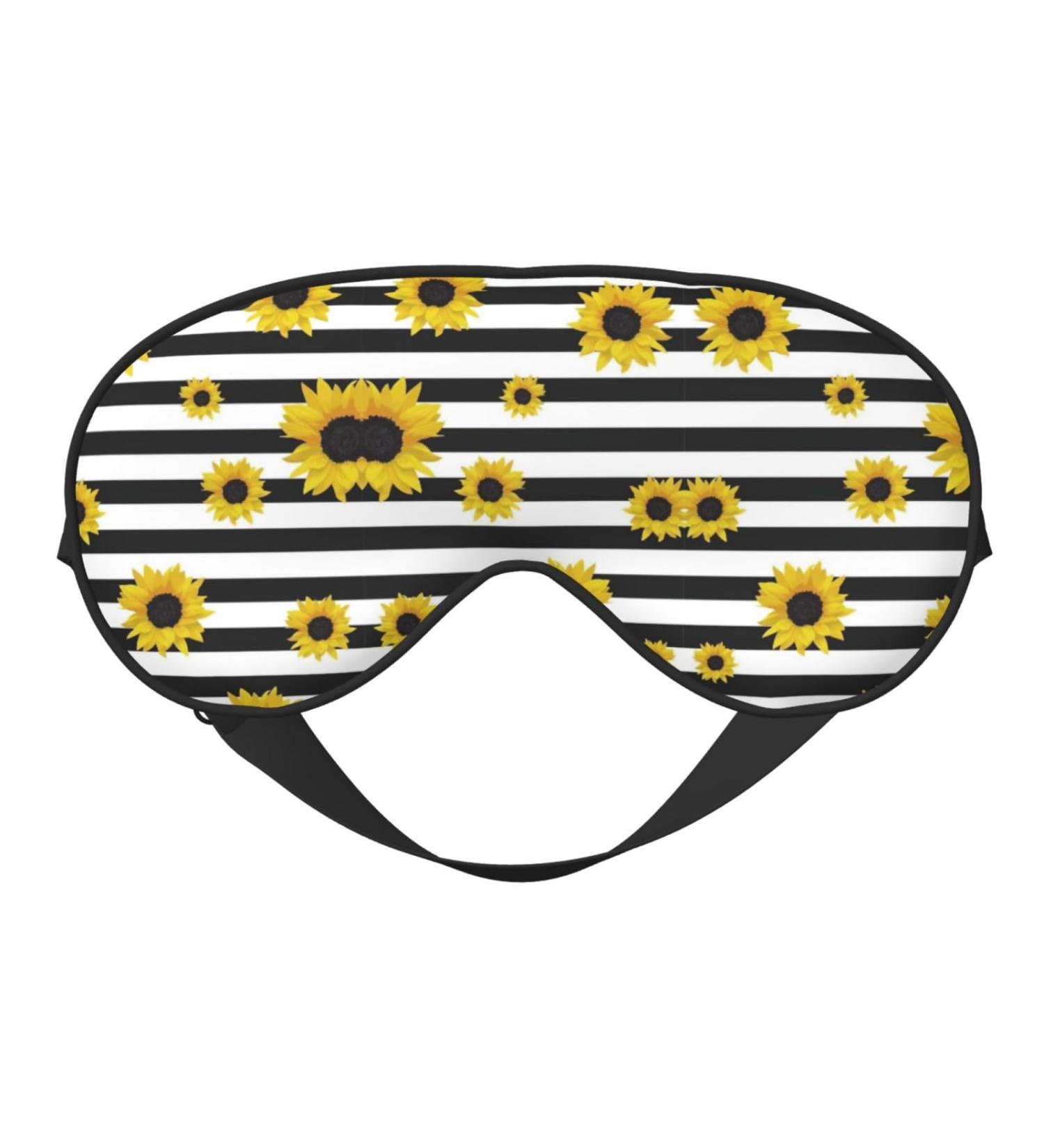 Stylish Sunflowers Sleep Mask - Adjustable Soft & Breathable Blindfold for Travel Meditation & Relaxation | International Shipping - Buy Online on GoSupps.com