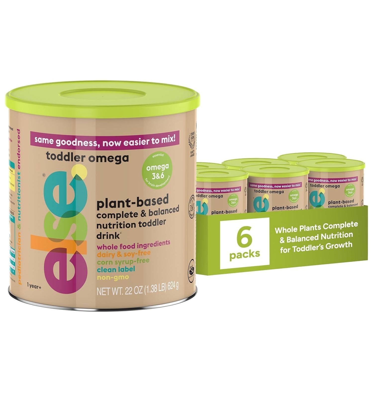 Else Toddler Nutritional Drink - Dairy Free Toddler Nutrition Drink Powder - Lactose Free Plant Based Formula for Kids 12+ Months - Complete Supplement Clean Label Purity Certified (700g 6-Pack) - Buy Online on GoSupps.com