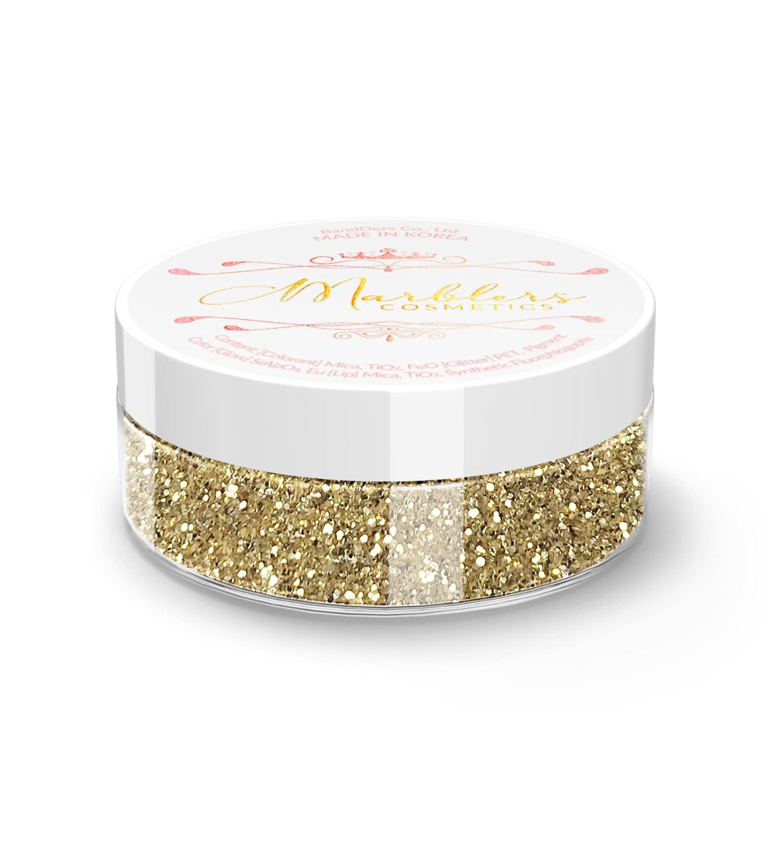 MARBLERS Cosmetic Grade Fine Twinkle Glitter Light Gold 0.18oz - Vegan & Cruelty-Free Glitter for Festival Makeup & Nail Art - Buy Online on GoSupps.com