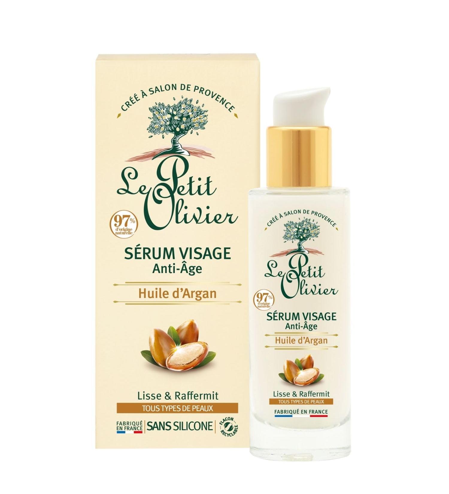 Le Petit Olivier - Anti-ageing face serum - Argan oil - Made in France - 30 ml pump bottle - Silicone-free - Buy Online on GoSupps.com