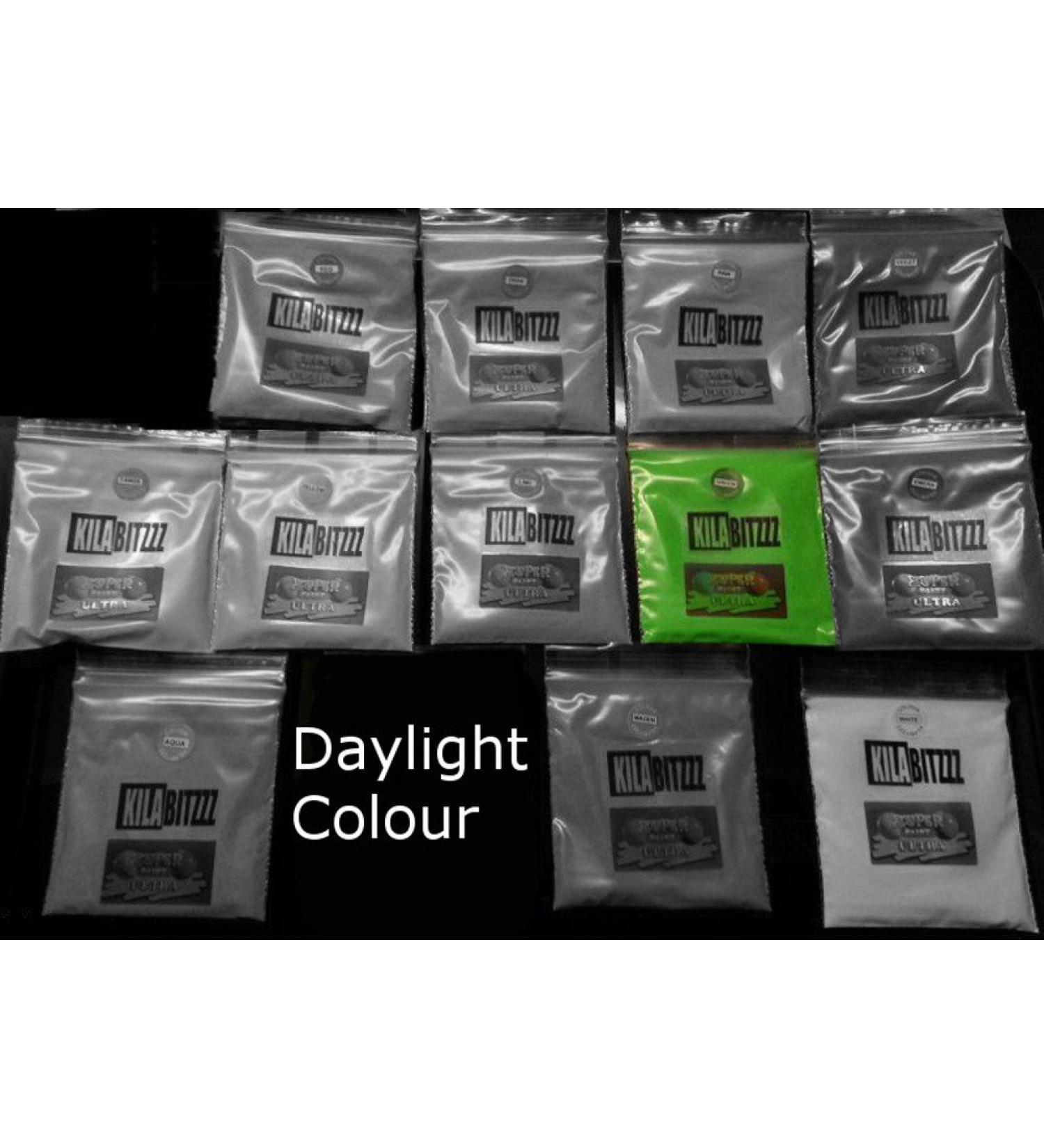  ZUPERPAINT Ultra Glow in the Dark UV Fluorescent Pigment Larger 50g - Used for Light Shelf or Resin Jewelry (Green) - Buy Online on GoSupps.com
