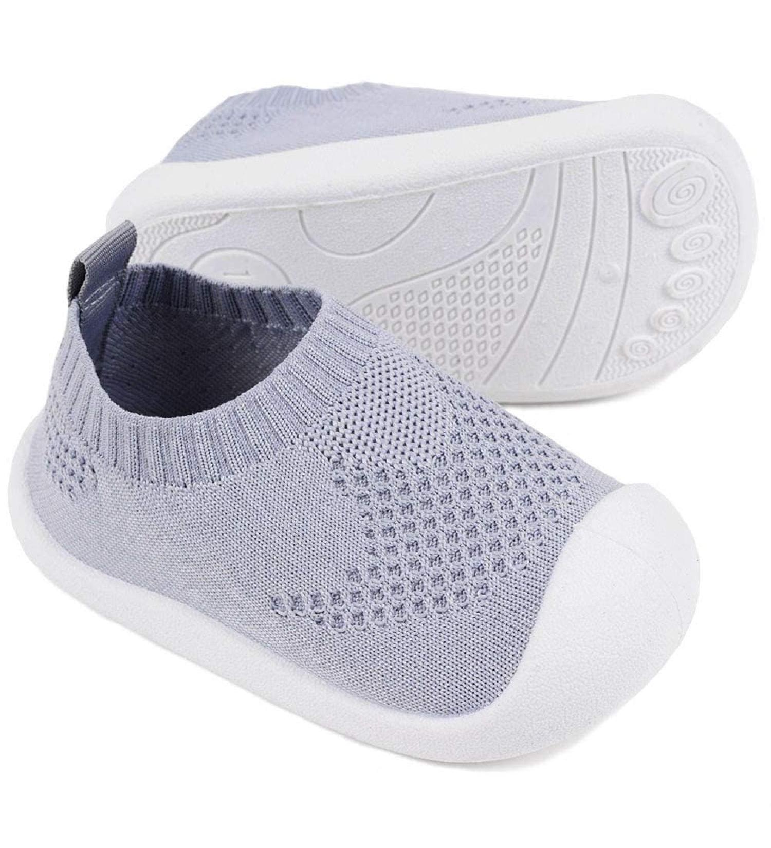 Baby Walker Infant Sneakers - Breathable Lightweight Non-Slip Toddler Shoes - Grey - 3.5 UK - Buy Online on GoSupps.com