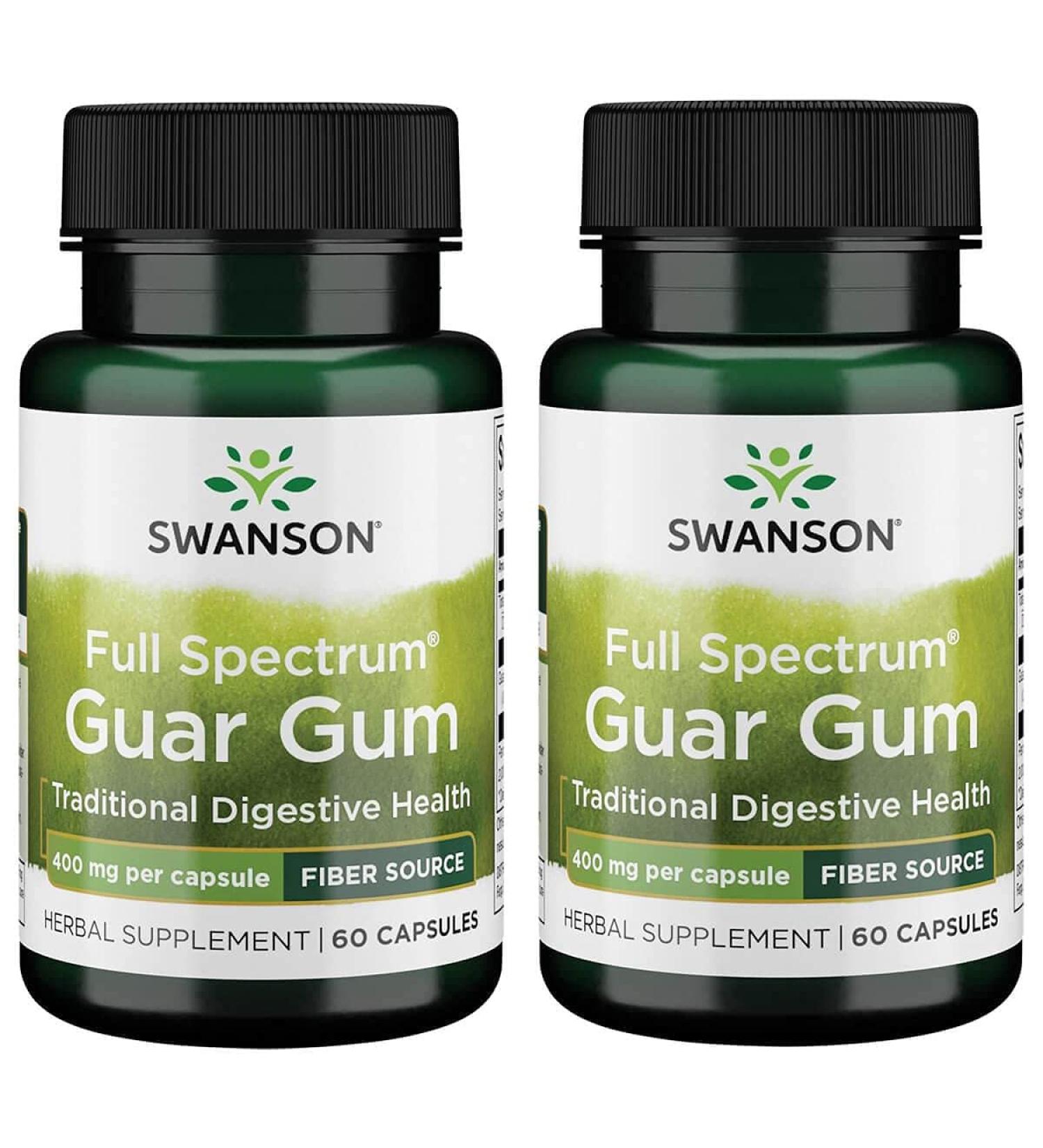 Swanson Full Spectrum Guar Gum 400mg 60 Capsules - 2 Pack - Buy Online on GoSupps.com