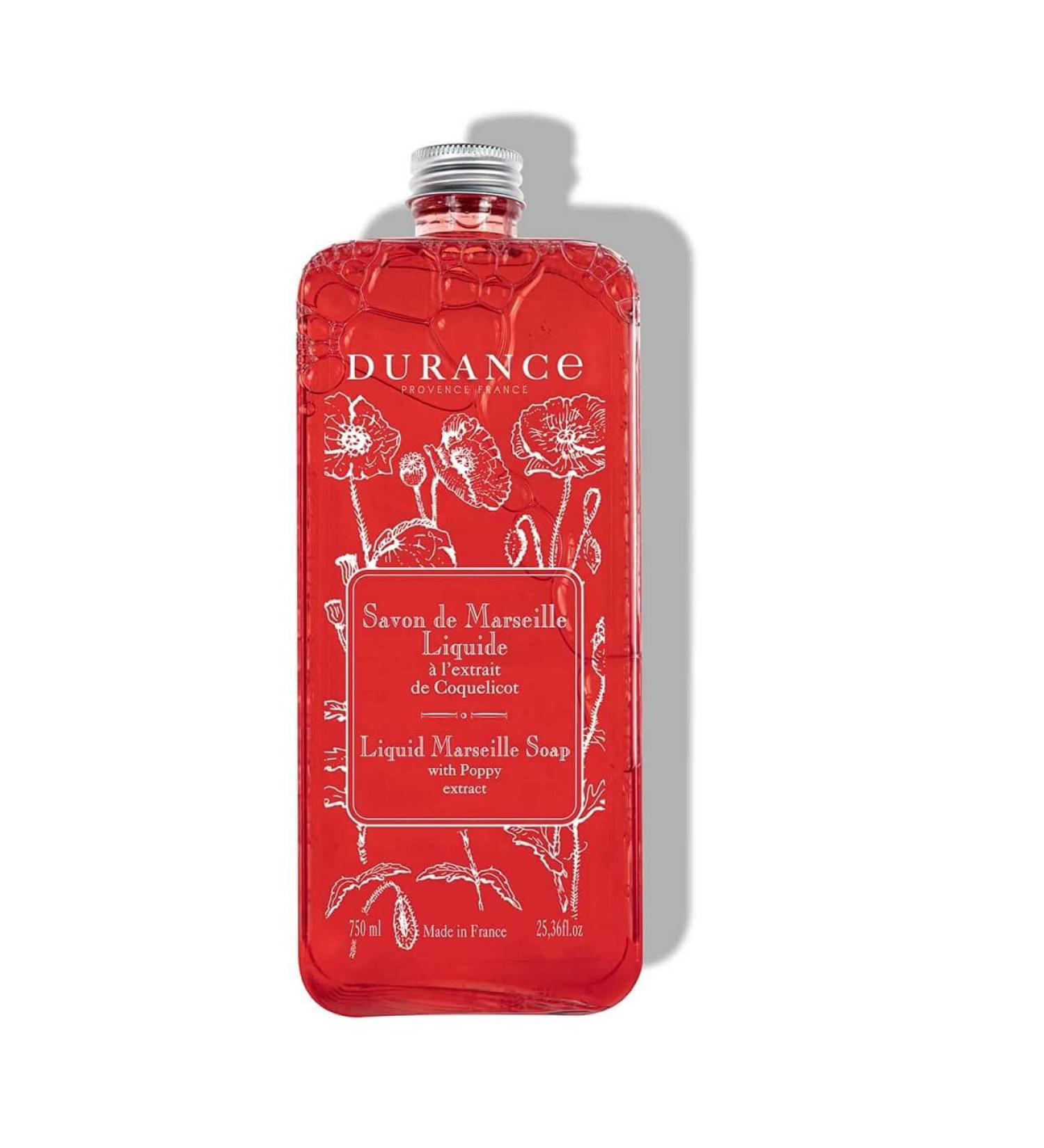 Durance Poppy Marseille Liquid Hand Wash 750ml - Gentle & Nourishing - Buy Online on GoSupps.com