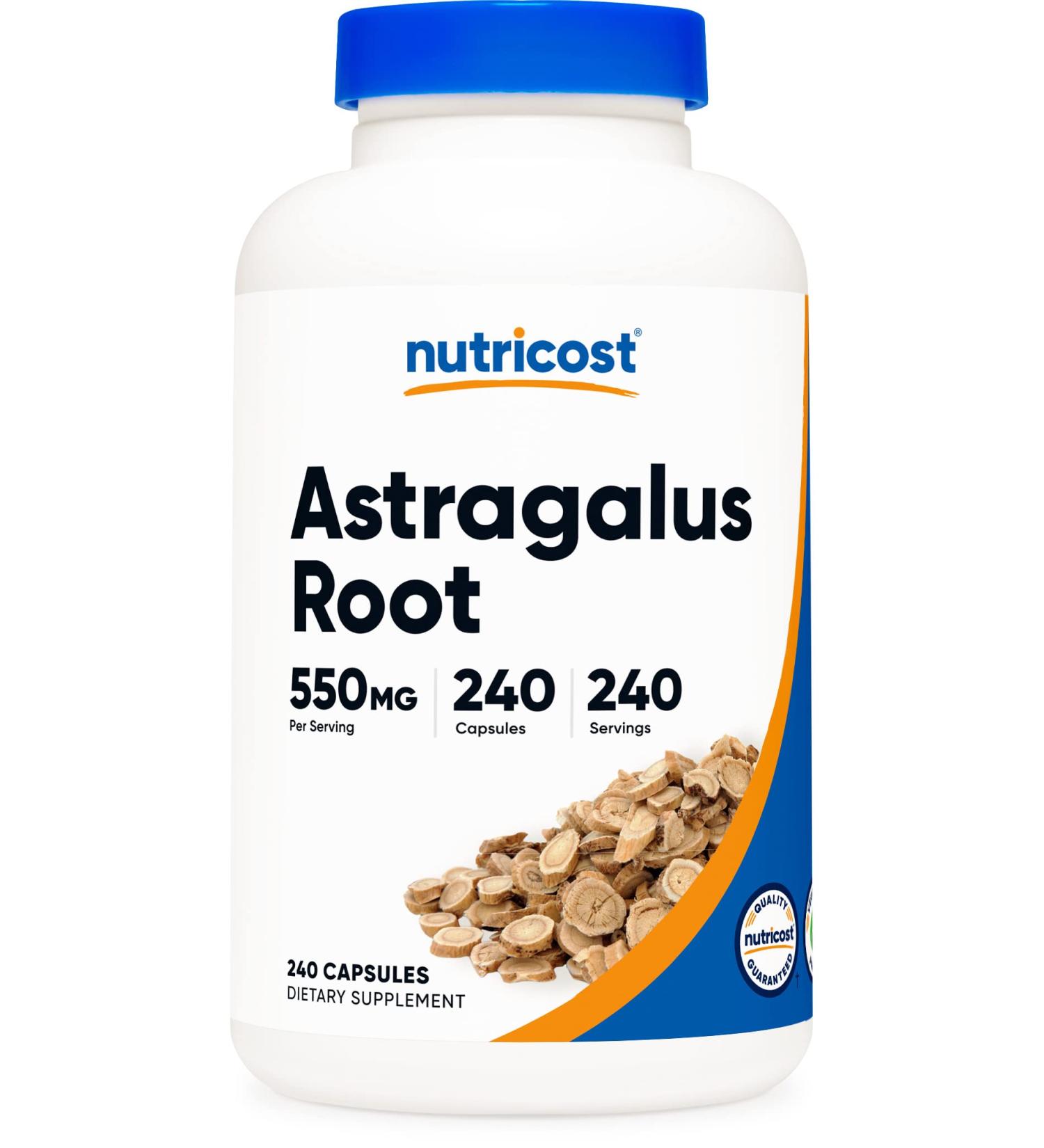 Nutricost Astragalus Capsules 550mg - 240 Count | Non-GMO & Gluten Free - Buy Online on GoSupps.com