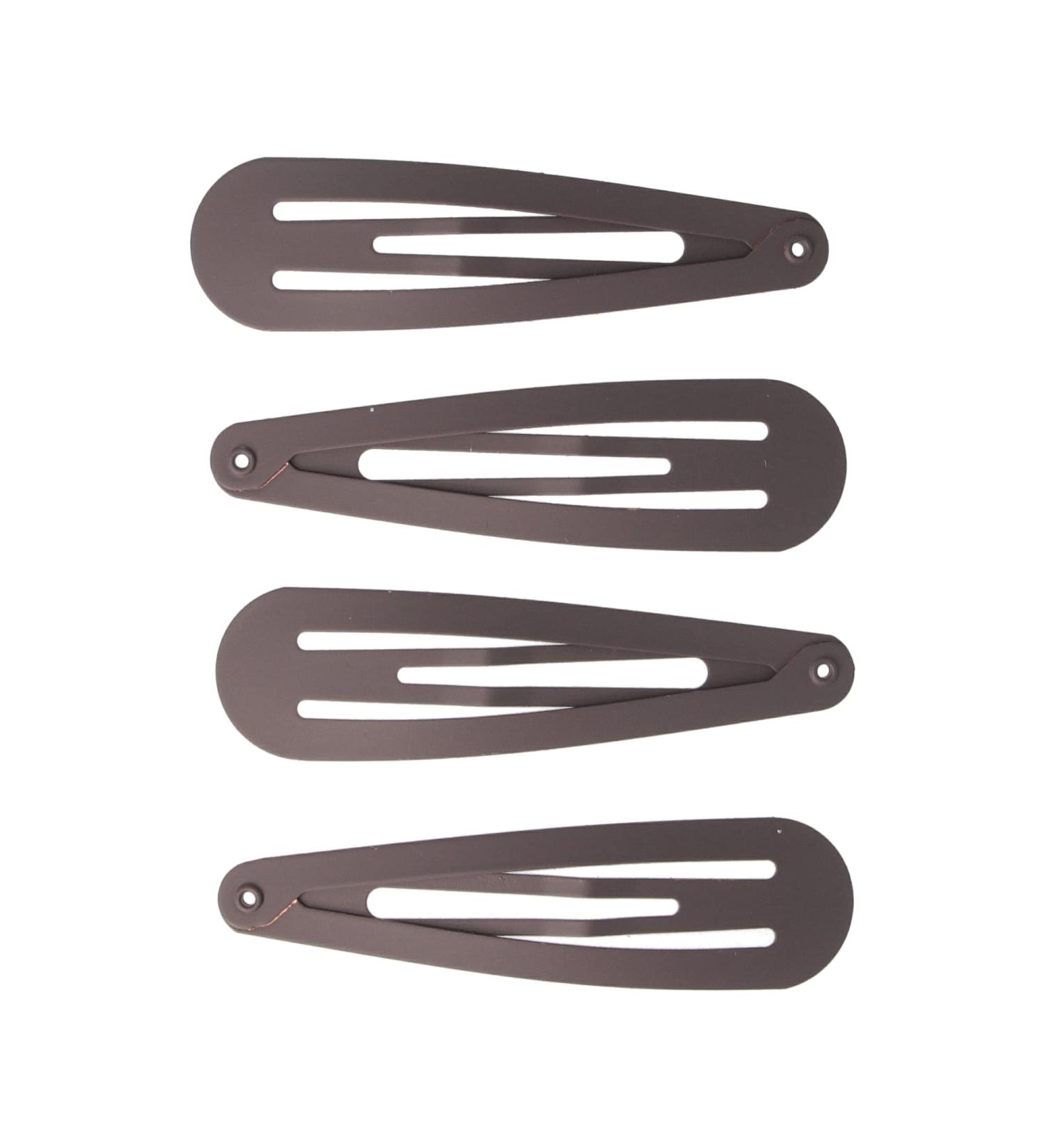 Solida Essentials hair clips Click-Clack matt soft brown 4 pieces