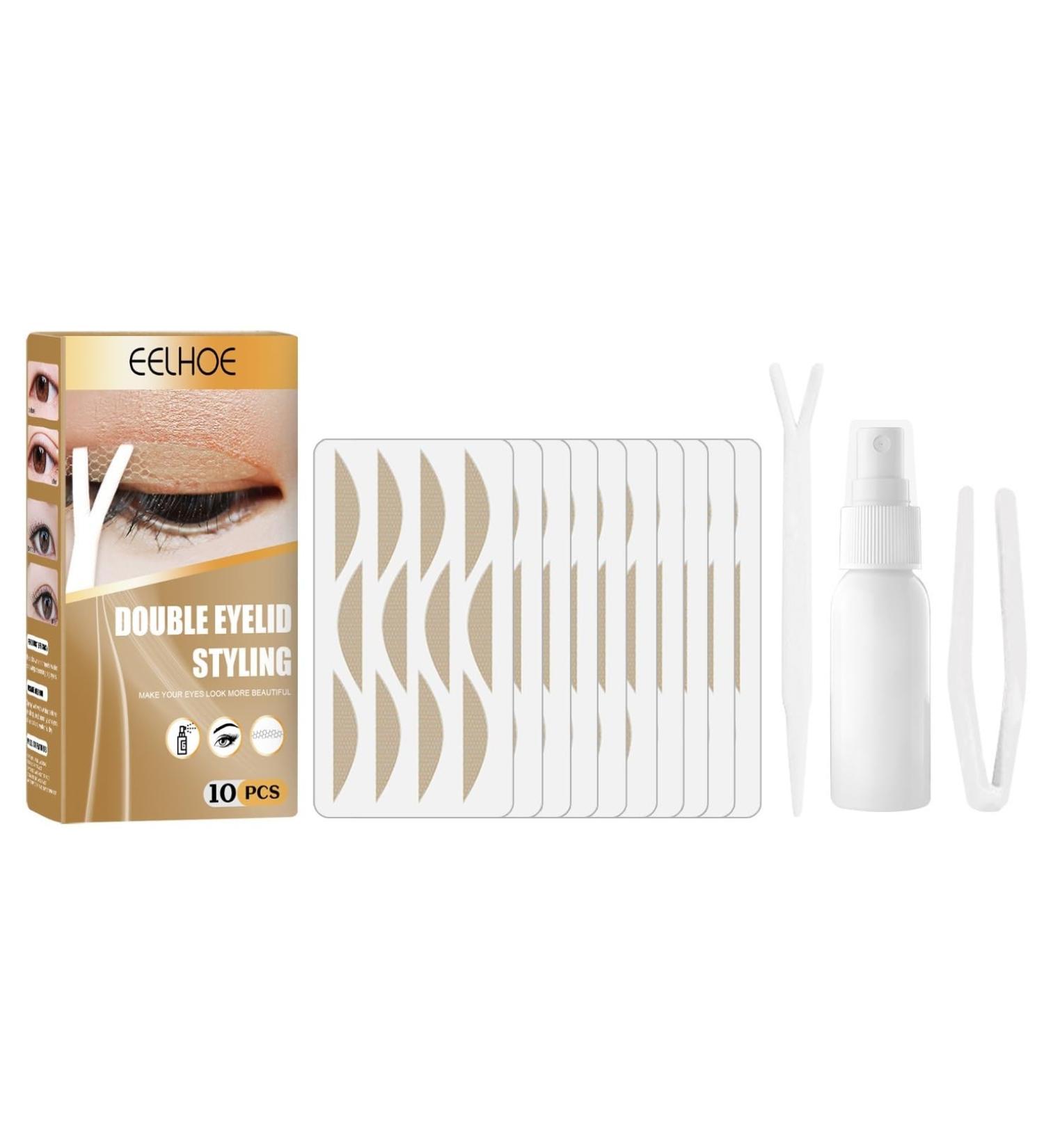 Eyebrow Tape for Hooded Eyes - Invisible Glue-Free Eyelid Lifter Strips | Long-Lasting Self-Adhesive & Breathable | 60 Pairs Set - Buy Online on GoSupps.com