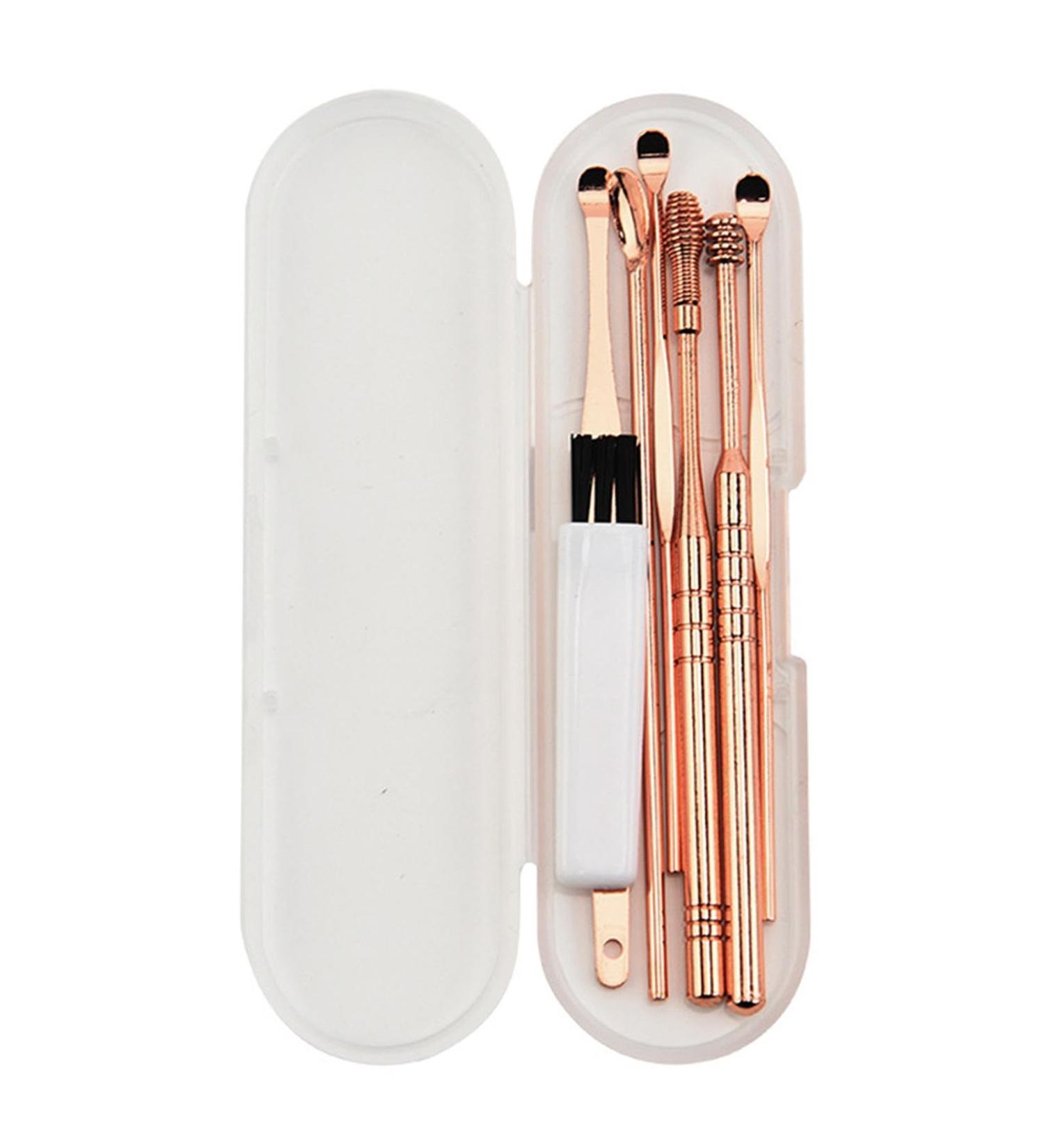 Huyath Ear Wax Removal Kit - set Ear Wax Removal Kit Ear Pick Earwax Removal Tools Stainless Steel Ear Cleaner Curette With Cleaning Brush And Storage Box For Kid Adult - Buy Online on GoSupps.com